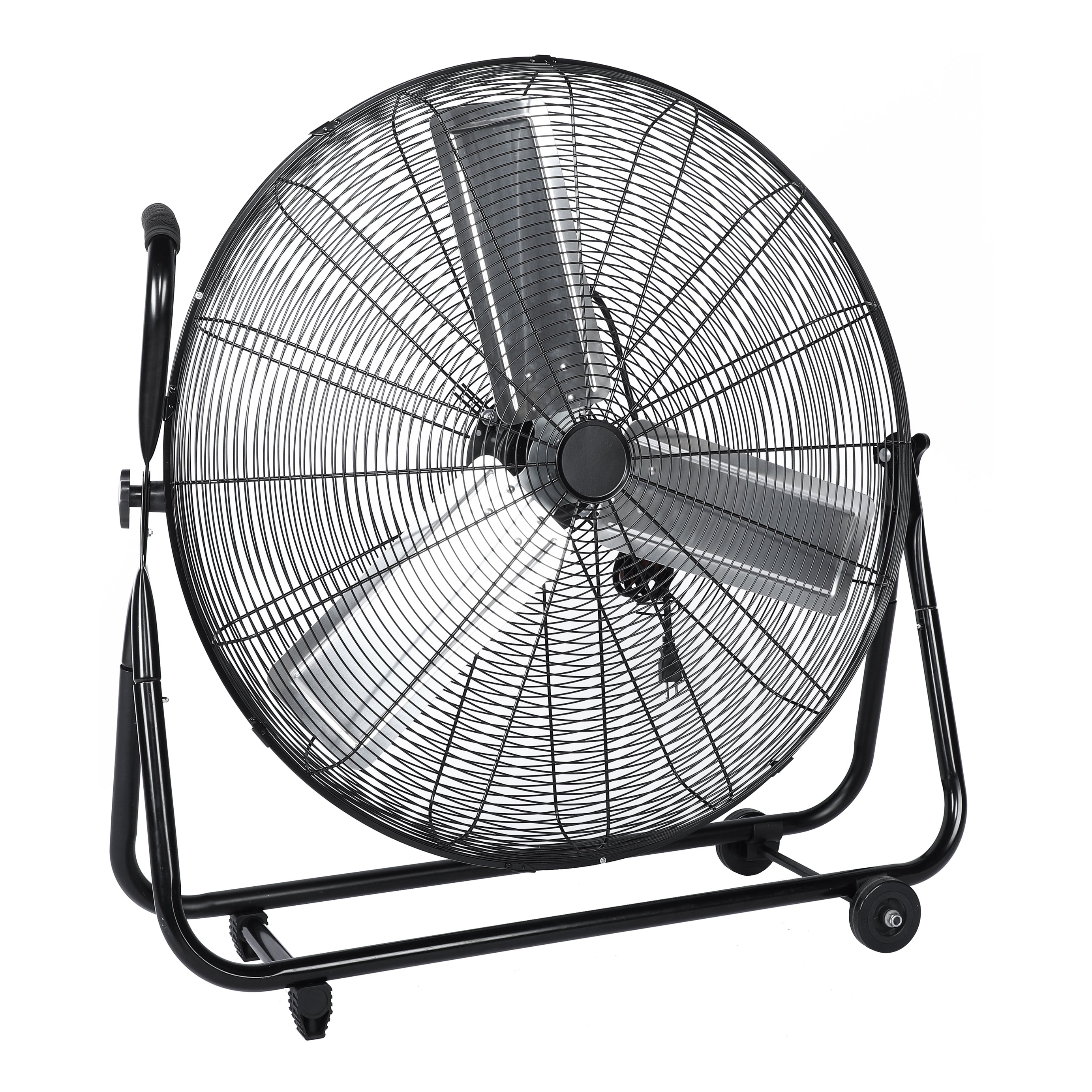 Dynamic 30-Inch Floor Fan with Roll Booster - Industrial-Grade Airflow, 360 Degree Adjustable Tilt, and Portable Design for Rapid Cooling and Flexible Air Circulation--1