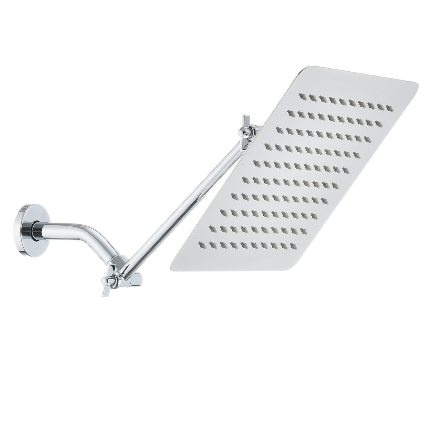 Chrome 10" Square Rainfall & High Pressure Stainless Steel Bath Shower head--1