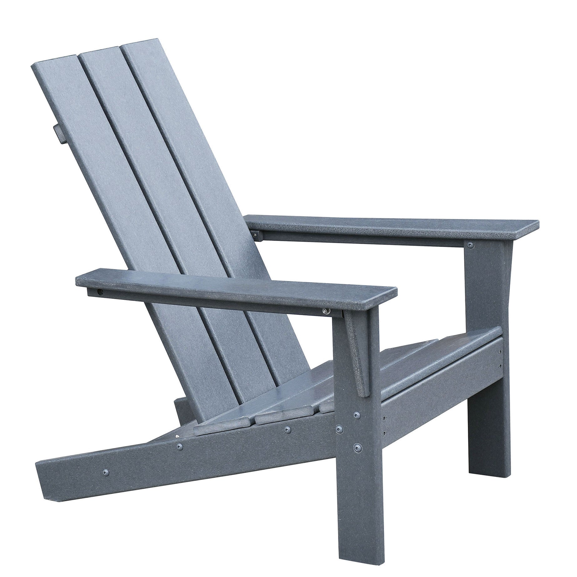 Outdoor Adirondack Chair for Relaxing, HDPE All-weather Fire Pit Chair, Patio Lawn Chair for Outside Deck Garden Backyardf Balcony, Grey--1