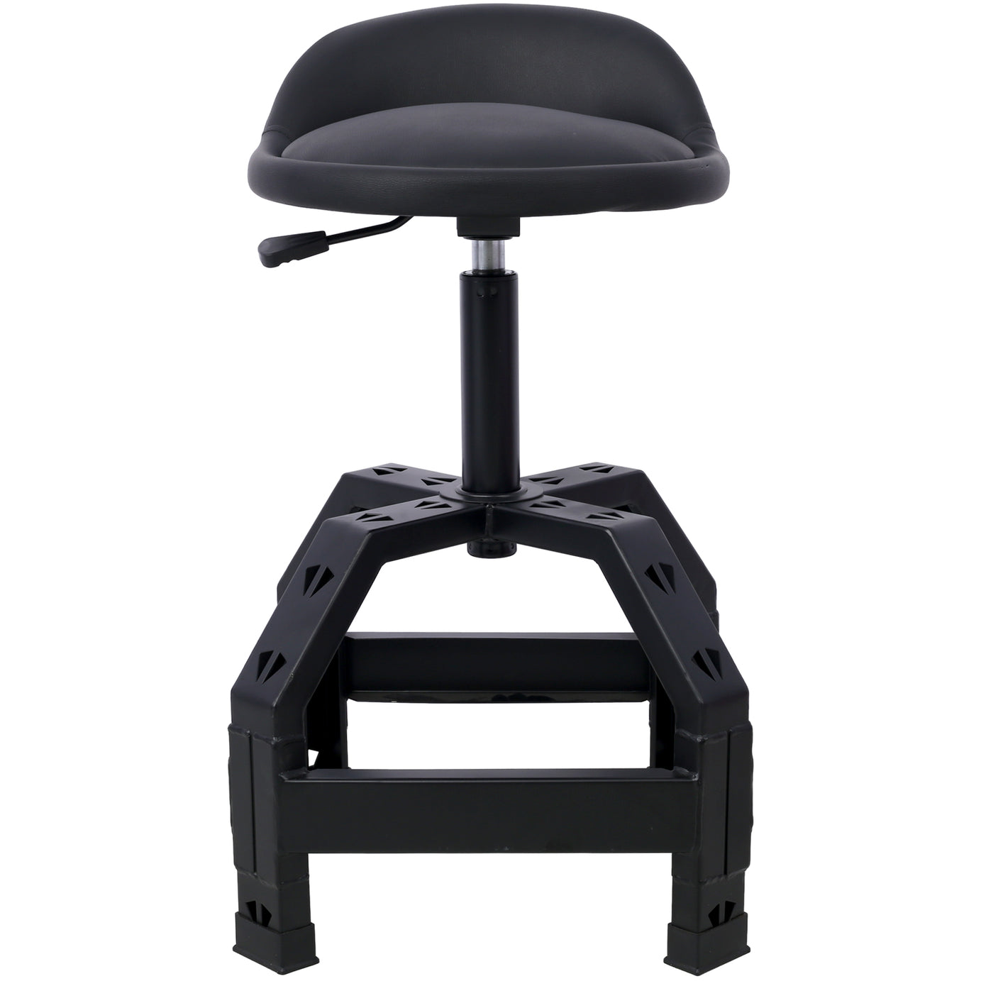 Pneumatic 360 Degree Swivel Stool, Mechanics Rolling Creeper Seat, Heavy Duty  Mechanics Stool,black--1