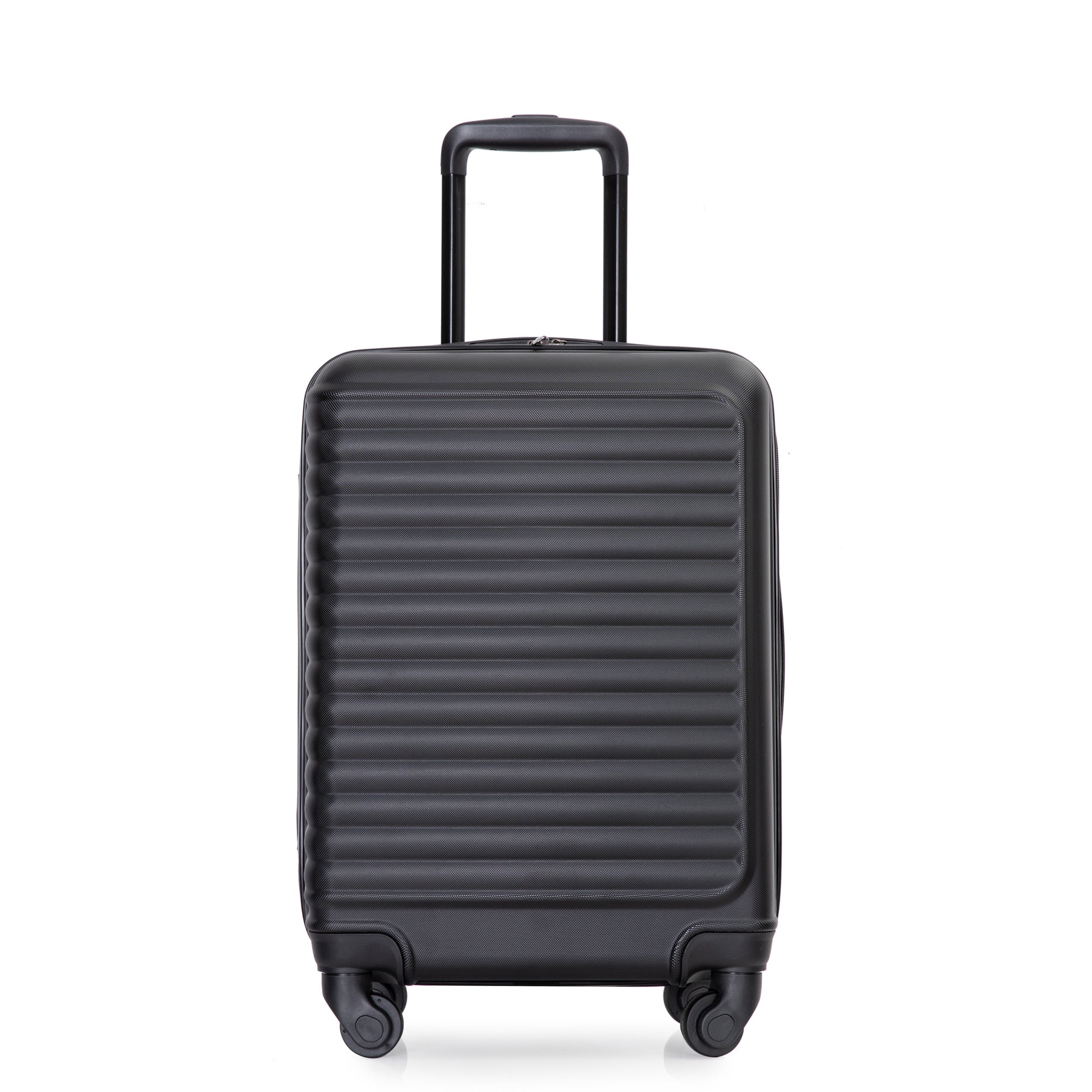 20" Carry on Luggage Lightweight Suitcase, Spinner Wheels, Black--1