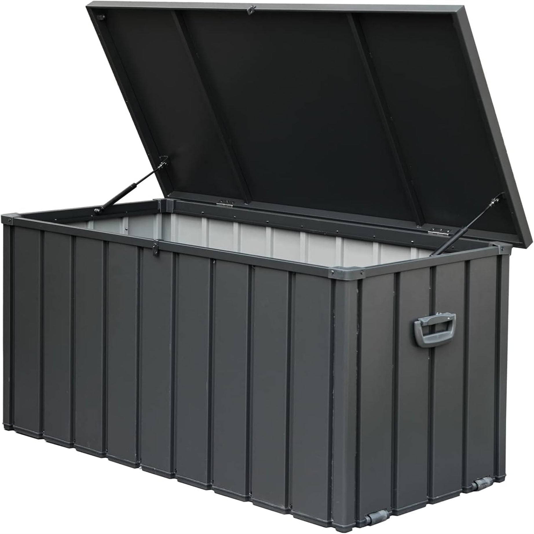 160 Gallon Outdoor Storage Deck Box Waterproof, Large Patio Storage Bin for Outside Cushions, Throw Pillows, Garden Tools, Lockable (Dark Gray)--1