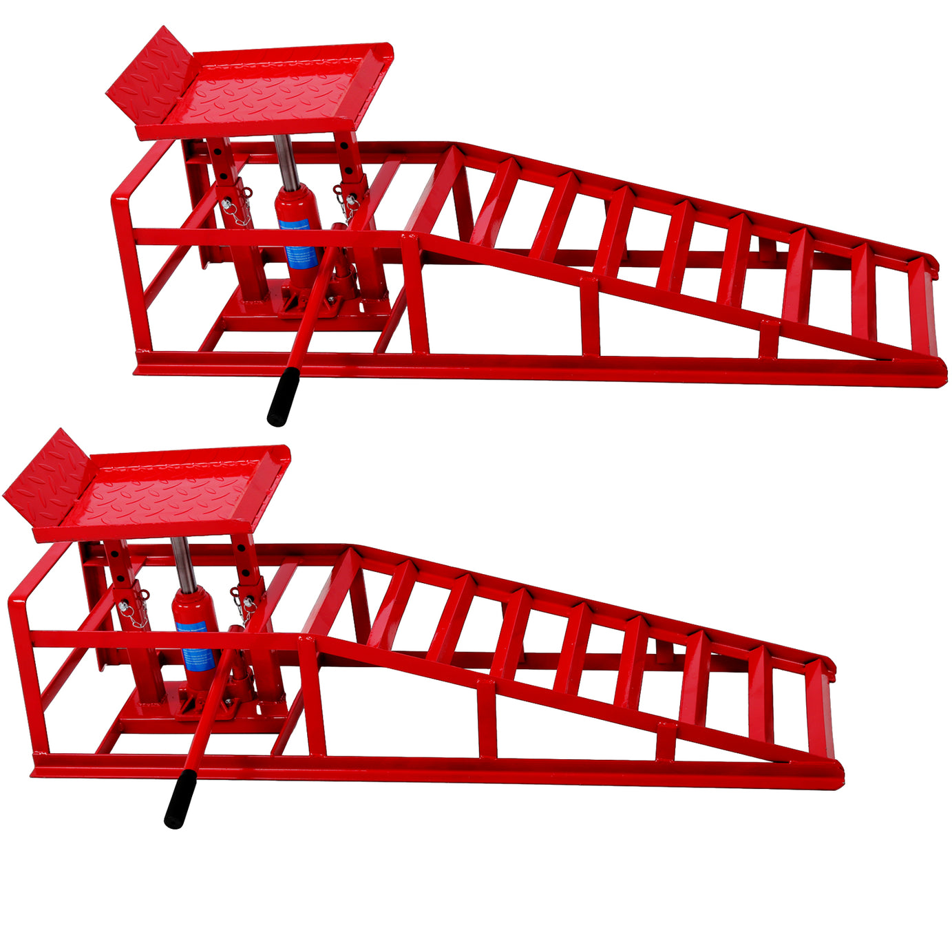 Auto Car Truck Service Ramps Lifts, Garage Car Lift Hydraulic Ramps Black 5 Ton,Automotive Hydraulic Lift Repair Frame Lift(2 Pack) red--1