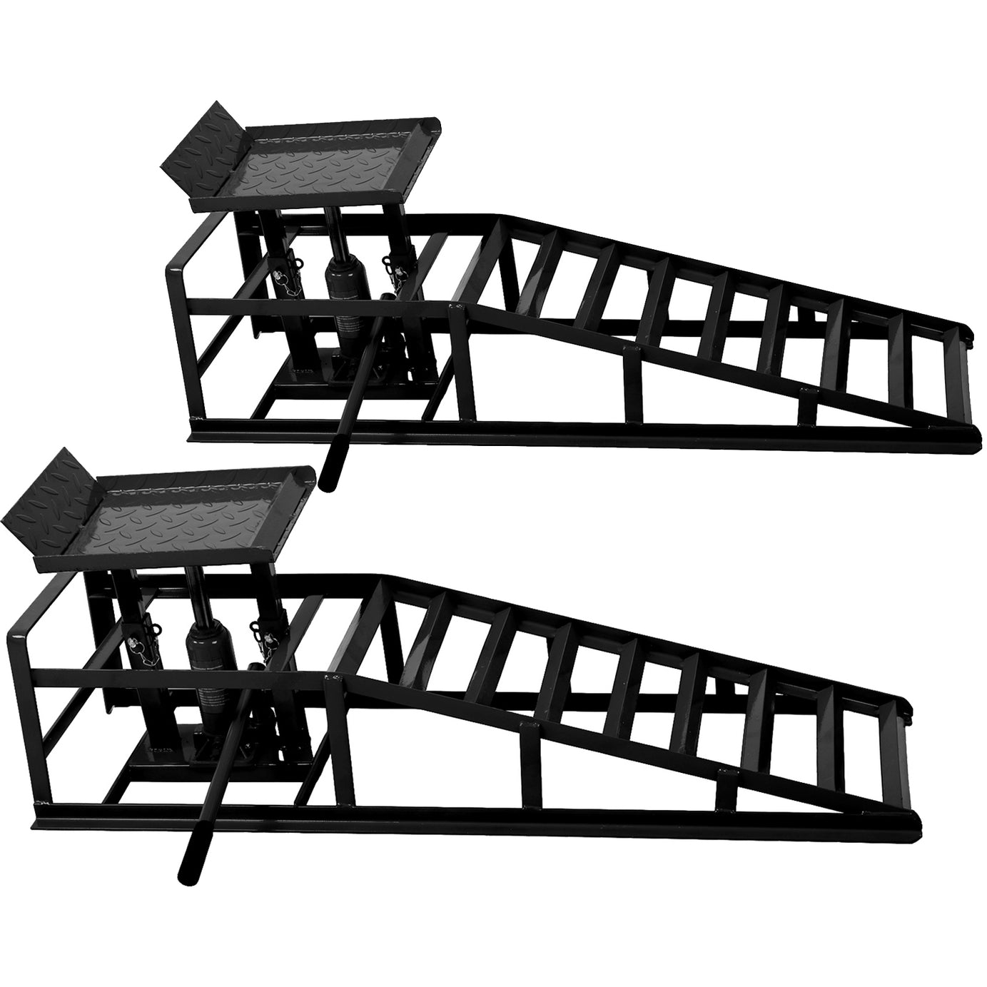 Auto Car Truck Service Ramps Lifts, Garage Car Lift Hydraulic Ramps Black 5 Ton,Automotive Hydraulic Lift Repair Frame Lift(2 Pack) black--1