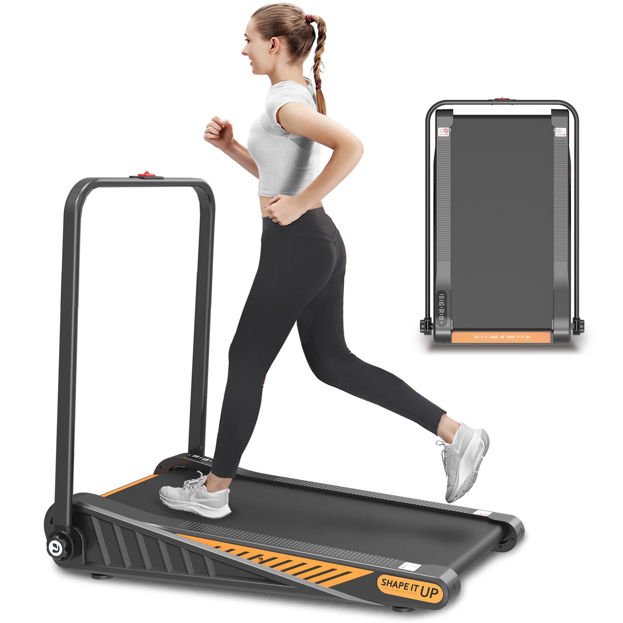 Under Desk Walking Pad, Treadmill 8% Incline 2.5HP 280LBS with Remote Control--1