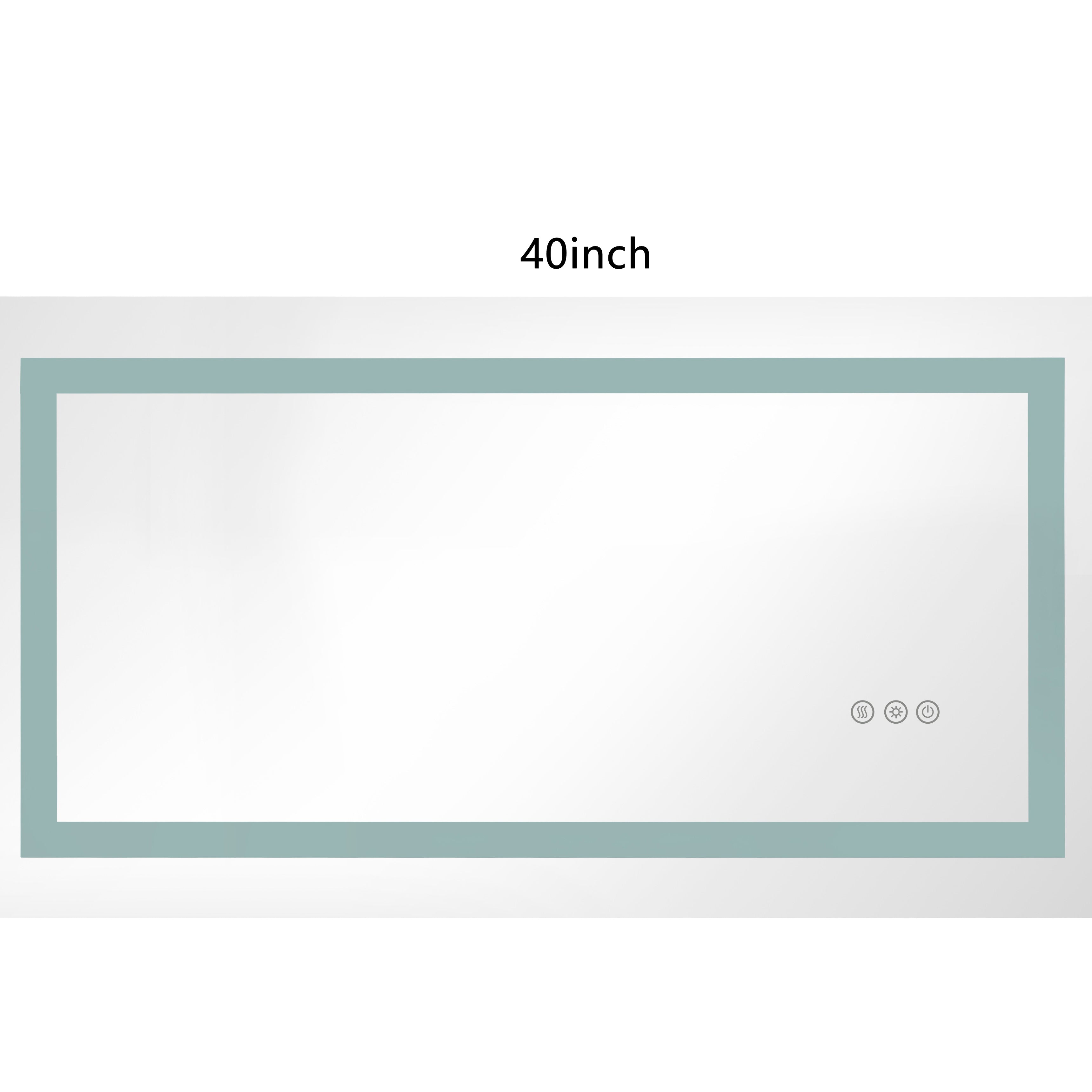 40*20bathroom  led mirror is multi-functional and each function is controlled by a smart touch button.--1