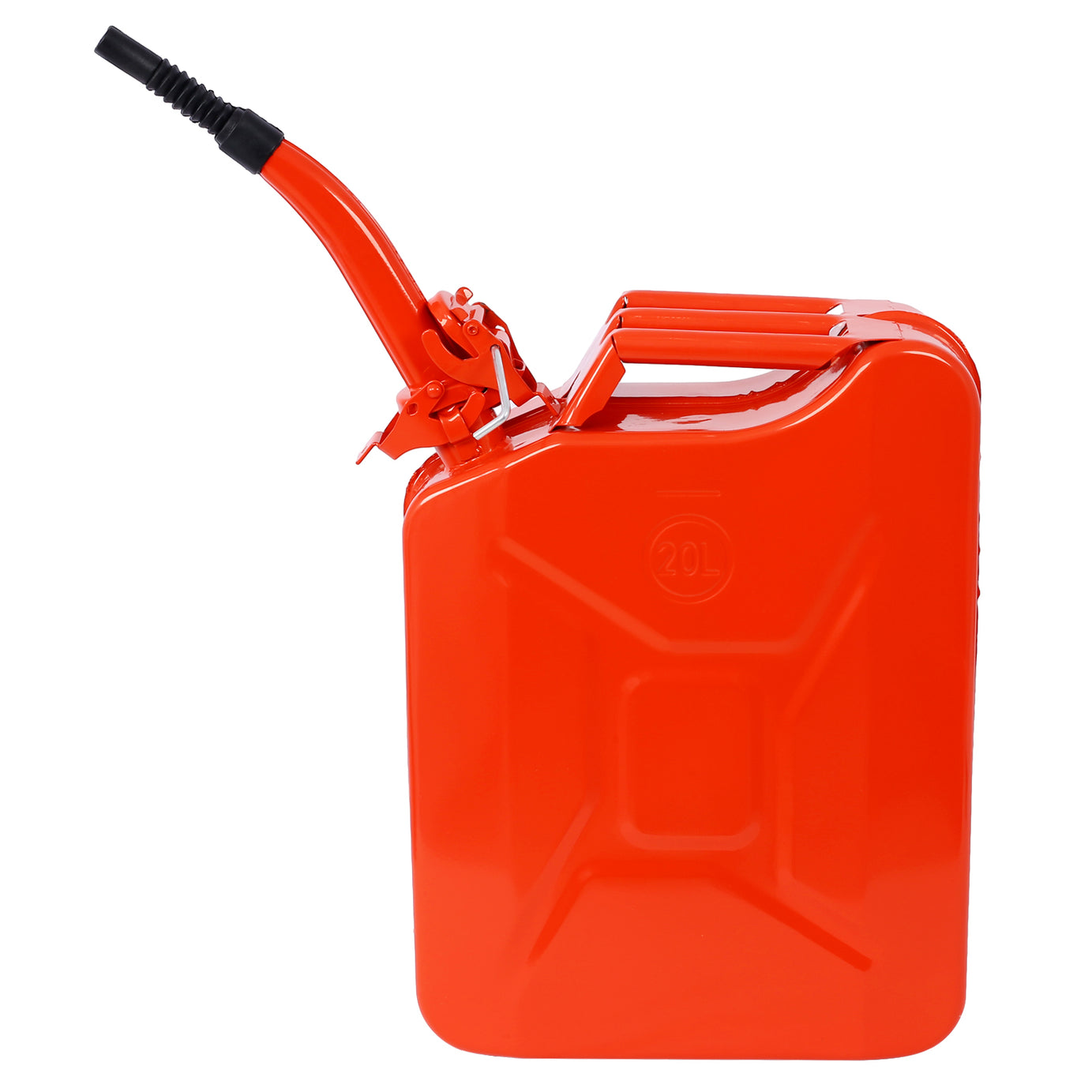 20 Liter (5 Gallon) Jerry Fuel Can with Flexible Spout, Portable Jerry Cans Fuel Tank Steel Fuel Can, Fuels Gasoline Cars, Trucks, Equipment, RED--1