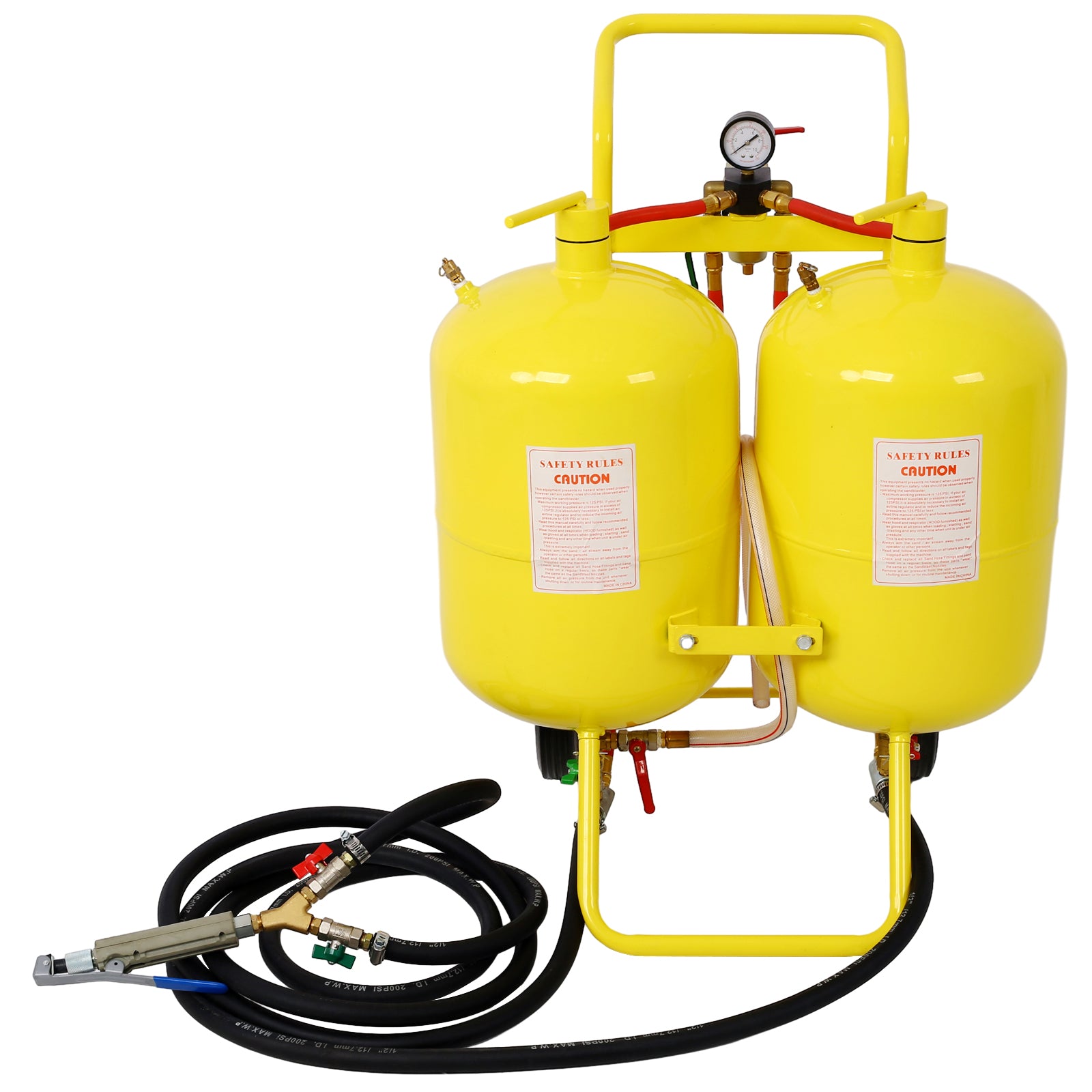 Dual Tank Abrasive Soda Blaster (2) 10 Gallon Tanks 100 lb. Abrasive--1