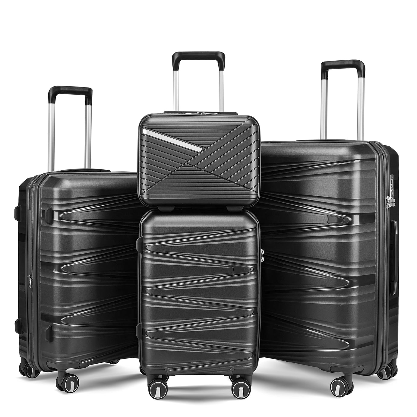 Luggage 4 Piece Sets(14/20/24/28), Hard Shell Lightweight TSA Lock Carry on Expandable Suitcase with Spinner Wheels Travel Set for Men Women--1