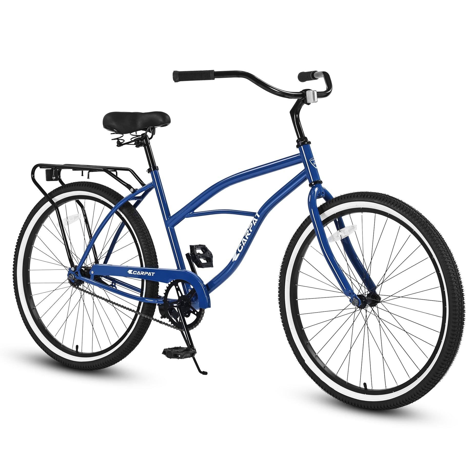 S26204 26 Inch Beach Cruiser Bike for Men and Women, Steel Frame, Single Speed Drivetrain, Upright Comfortable Rides, Multiple Colors--1