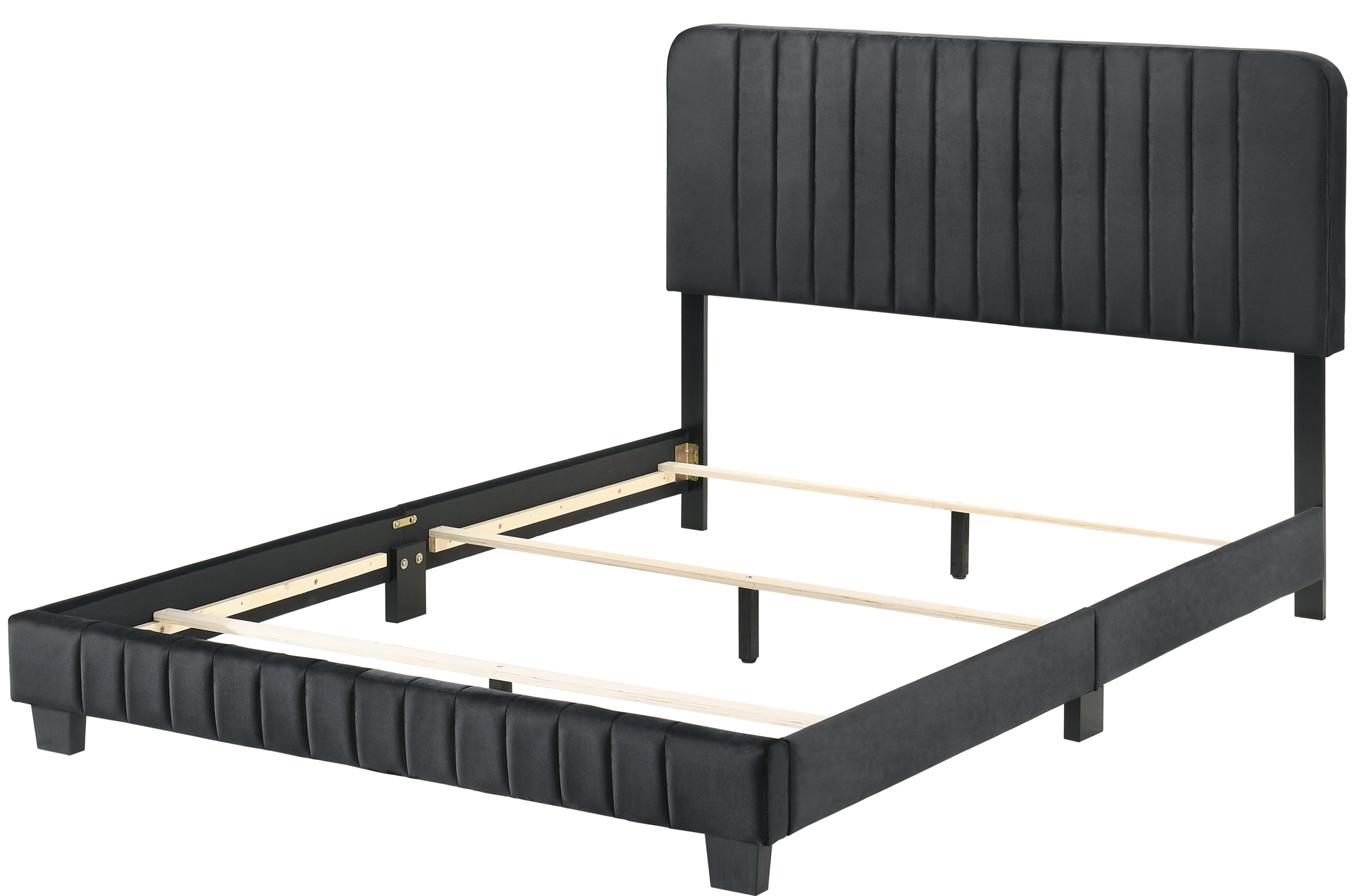 Glory Furniture Lodi G0407-QB-UP QUEEN BED , BLACK--1