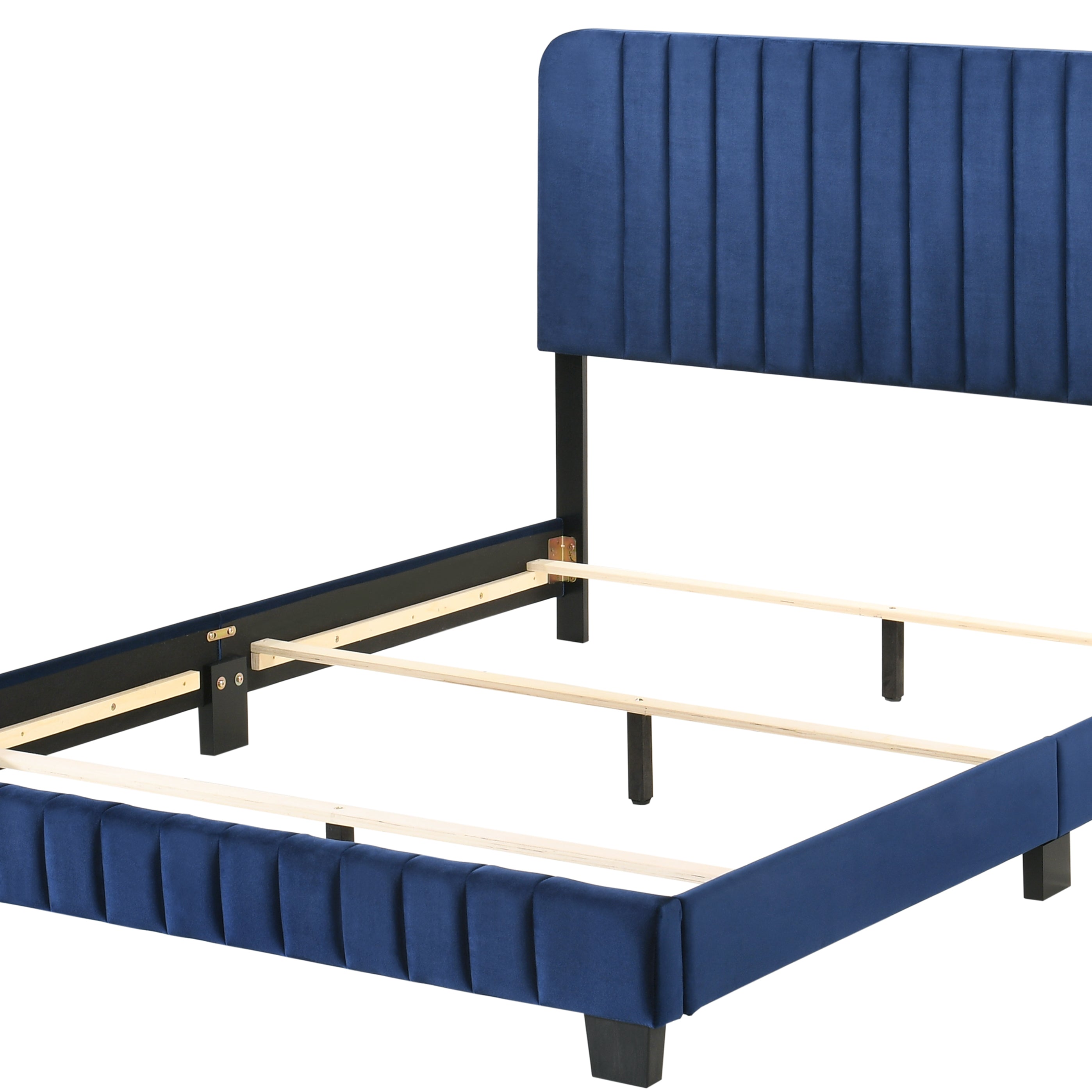 Glory Furniture Lodi G0409-QB-UP QUEEN BED , NAVY BLUE--1