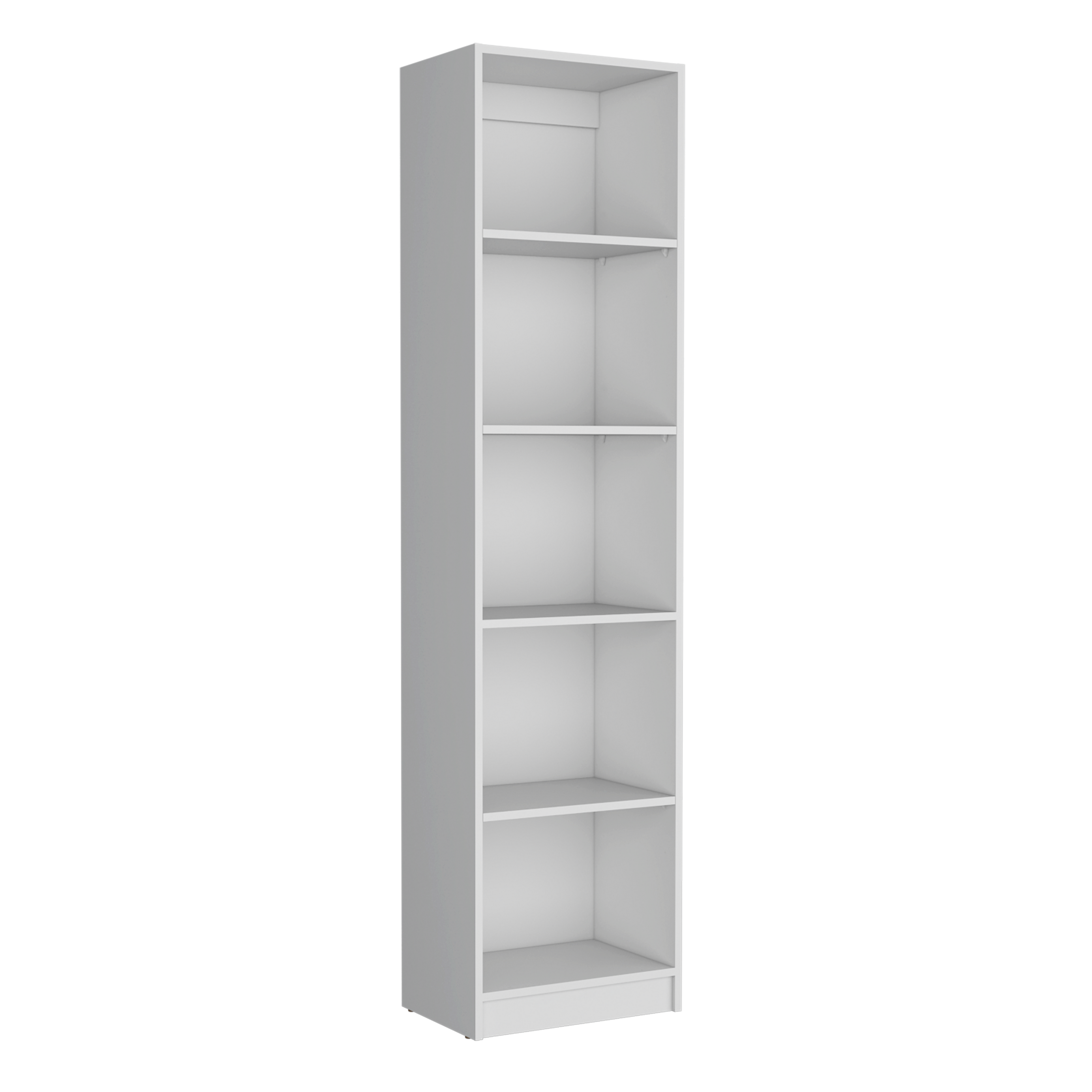 Home Xs Bookcase with 5-Tier Shelves and Slim Design -White -Office--1