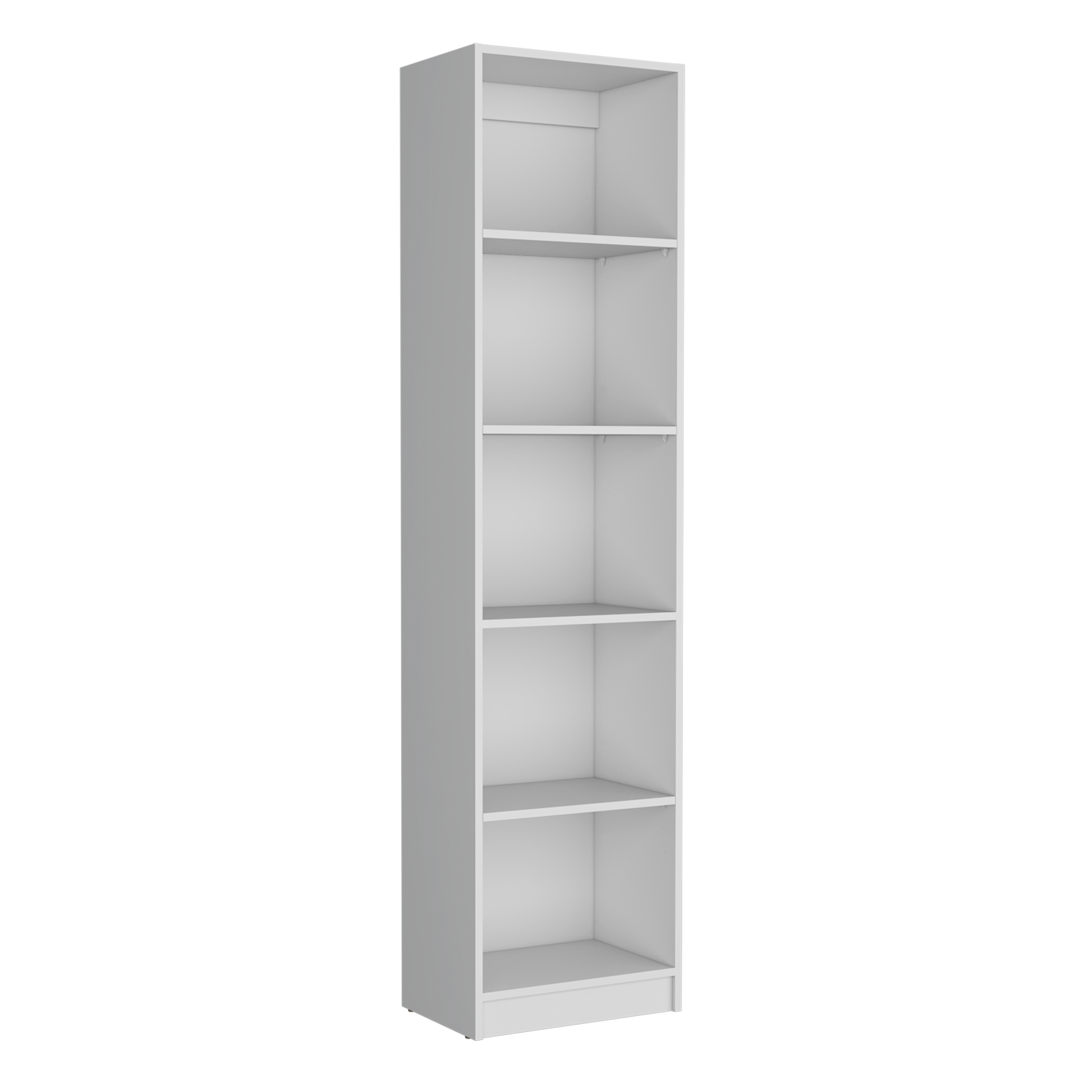 Home Xs Bookcase with 5-Tier Shelves and Slim Design -White -Office--1