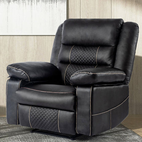 Breathable Leather Massage Recliner Chair, Manual Living Room Reclining Sofa--1