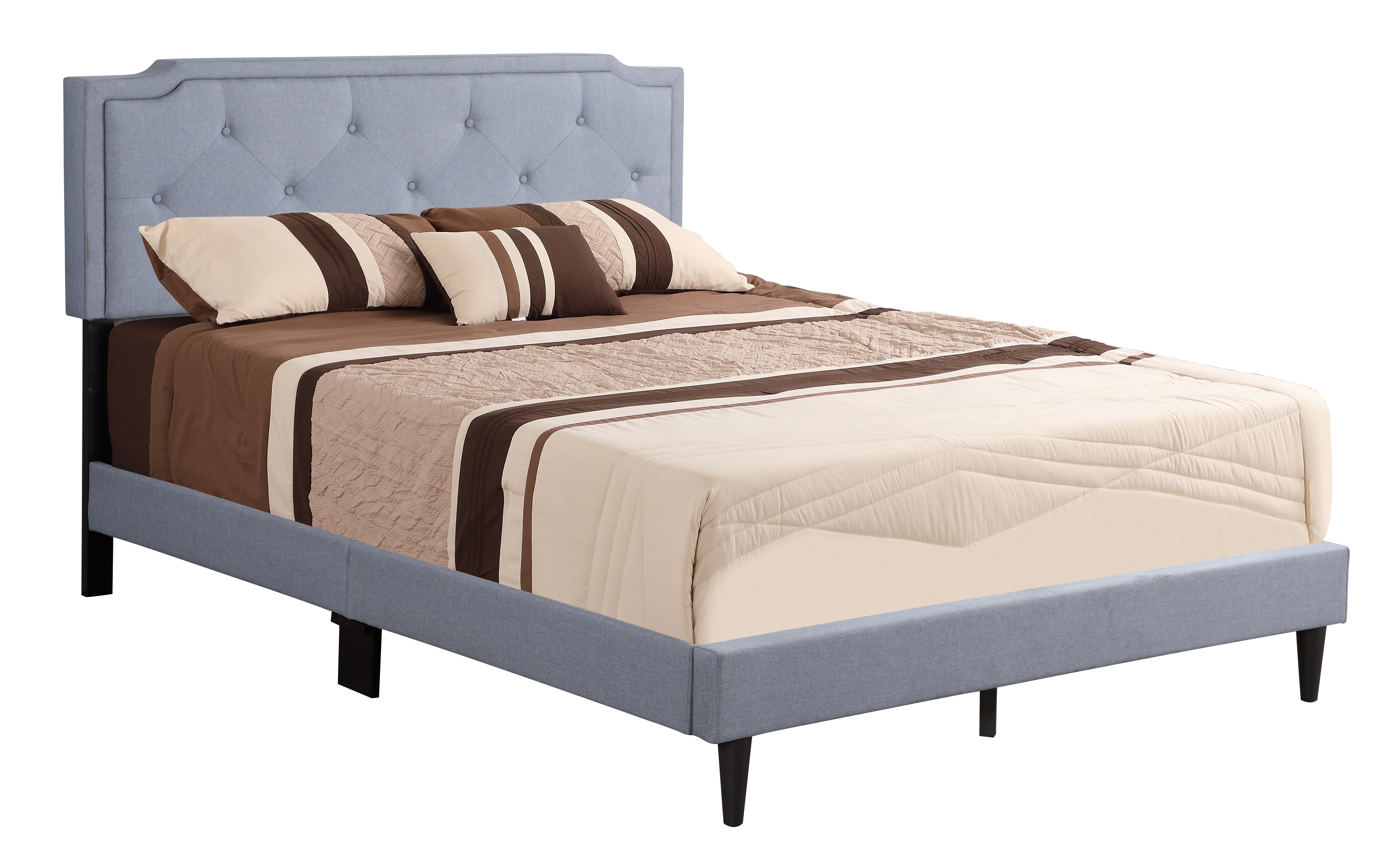 Glory Furniture Deb G1123-KB-UP King Bed - All in One Box , BLUE--1