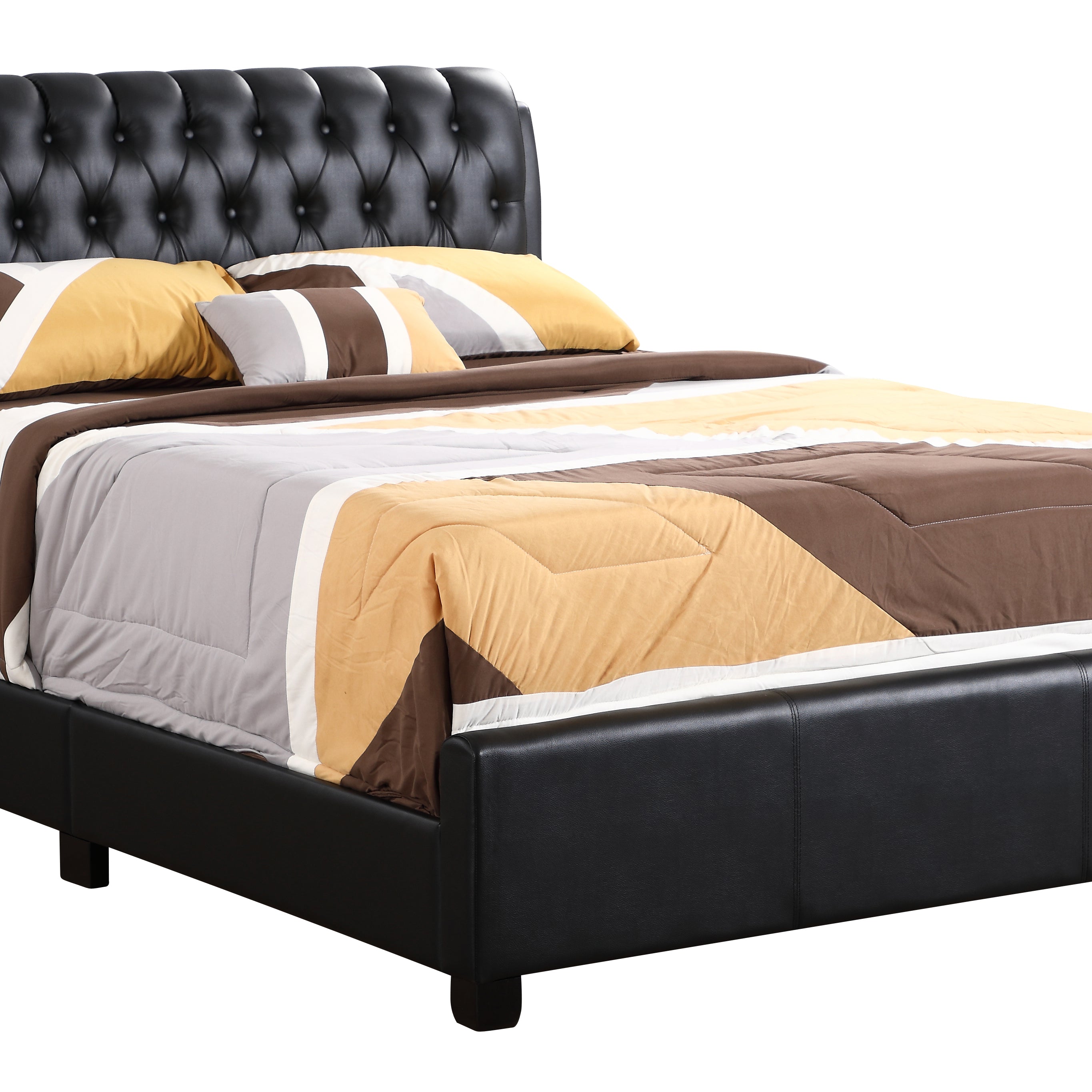 Glory Furniture Marilla G1500C-QB-UP Queen  Bed , BLACK--1