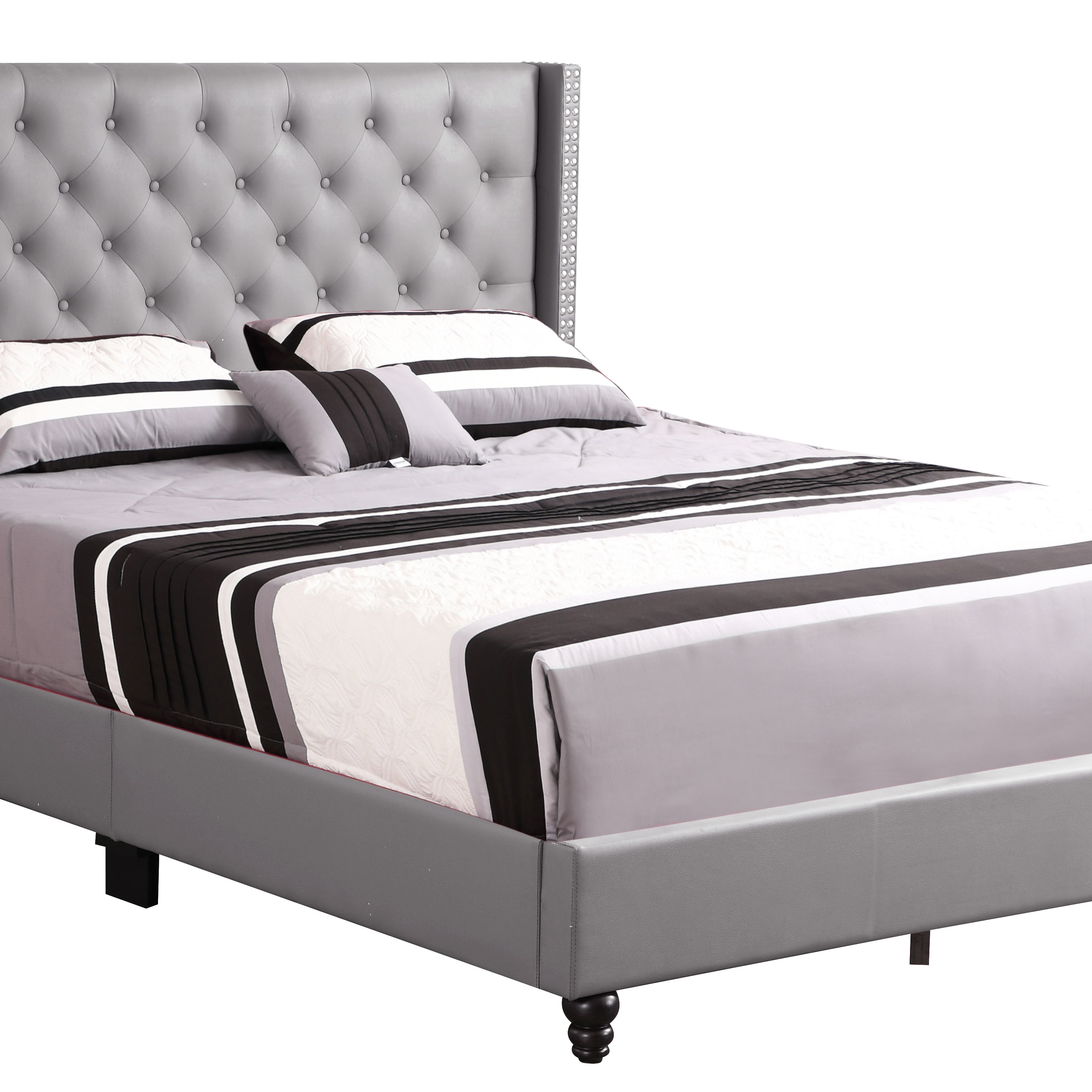 Glory Furniture Julie G1912-FB-UP Full Upholstered Bed , LIGHT GREY--1