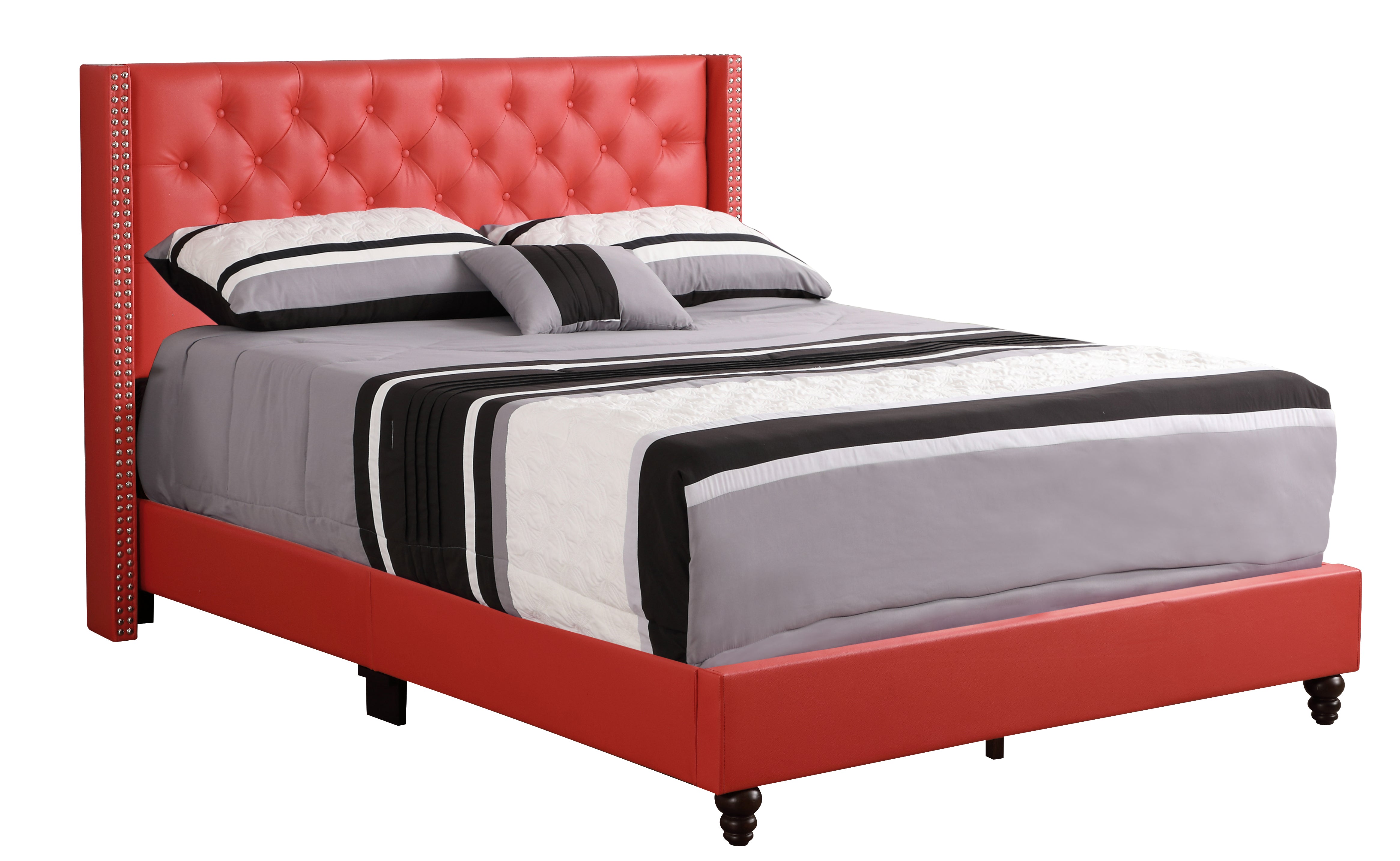 Glory Furniture Julie G1917-FB-UP Full Upholstered Bed , RED--1