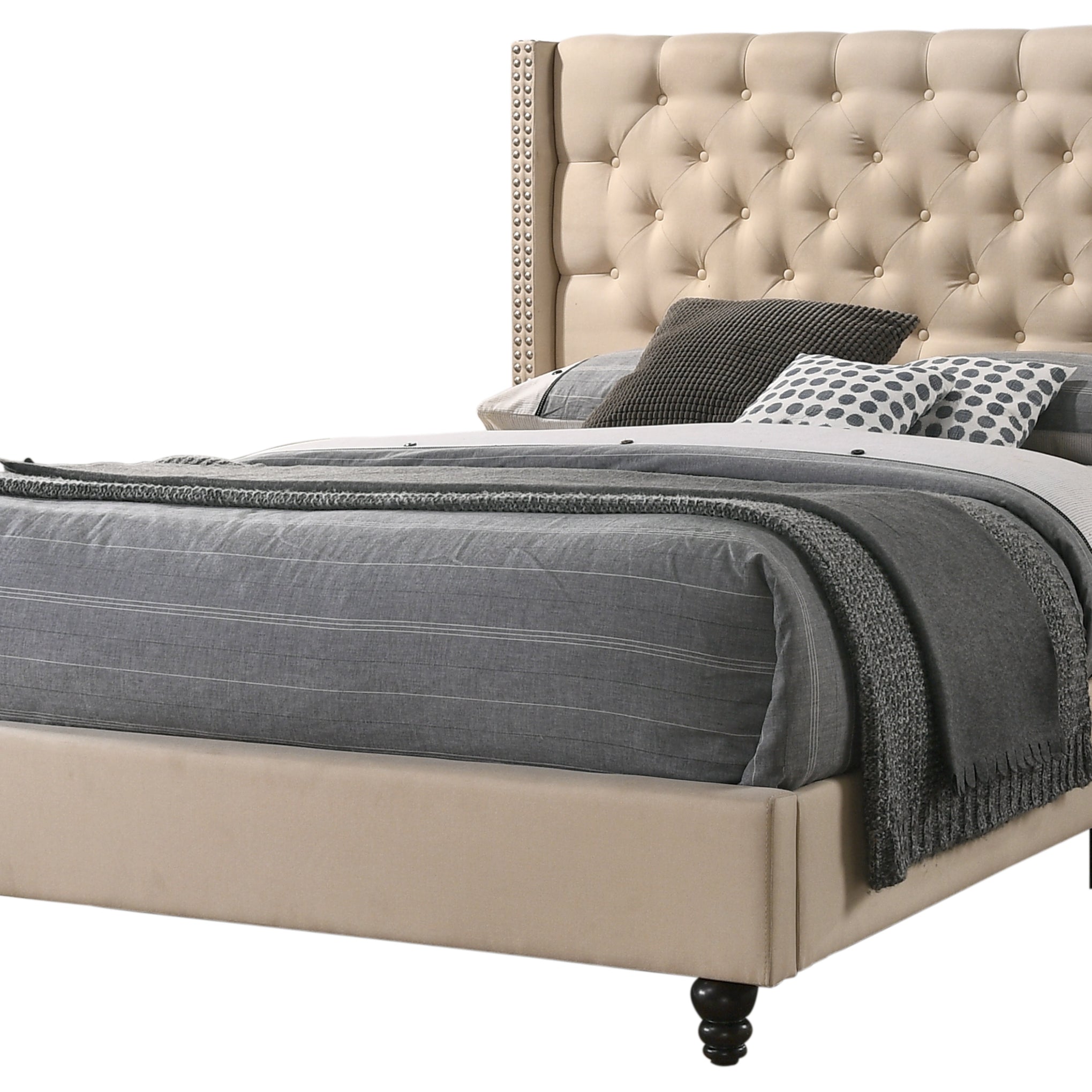 Glory Furniture Julie G1903-KB-UP King Upholstered Bed , BEIGE--1