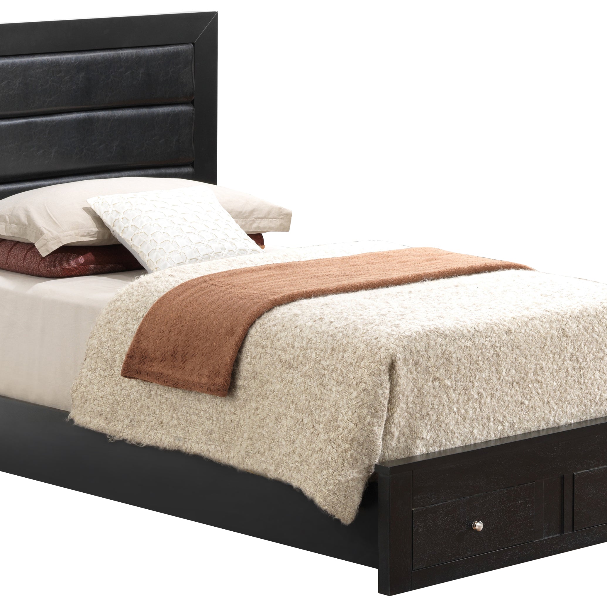 Glory Furniture Burlington G2450C-TSB Twin Storage Bed , Black--1