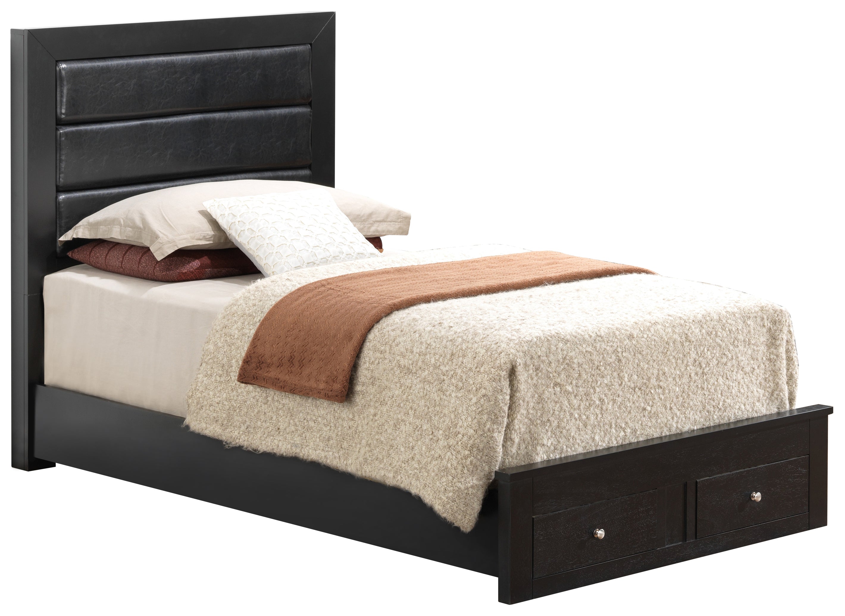 Glory Furniture Burlington G2450C-TSB Twin Storage Bed , Black--1