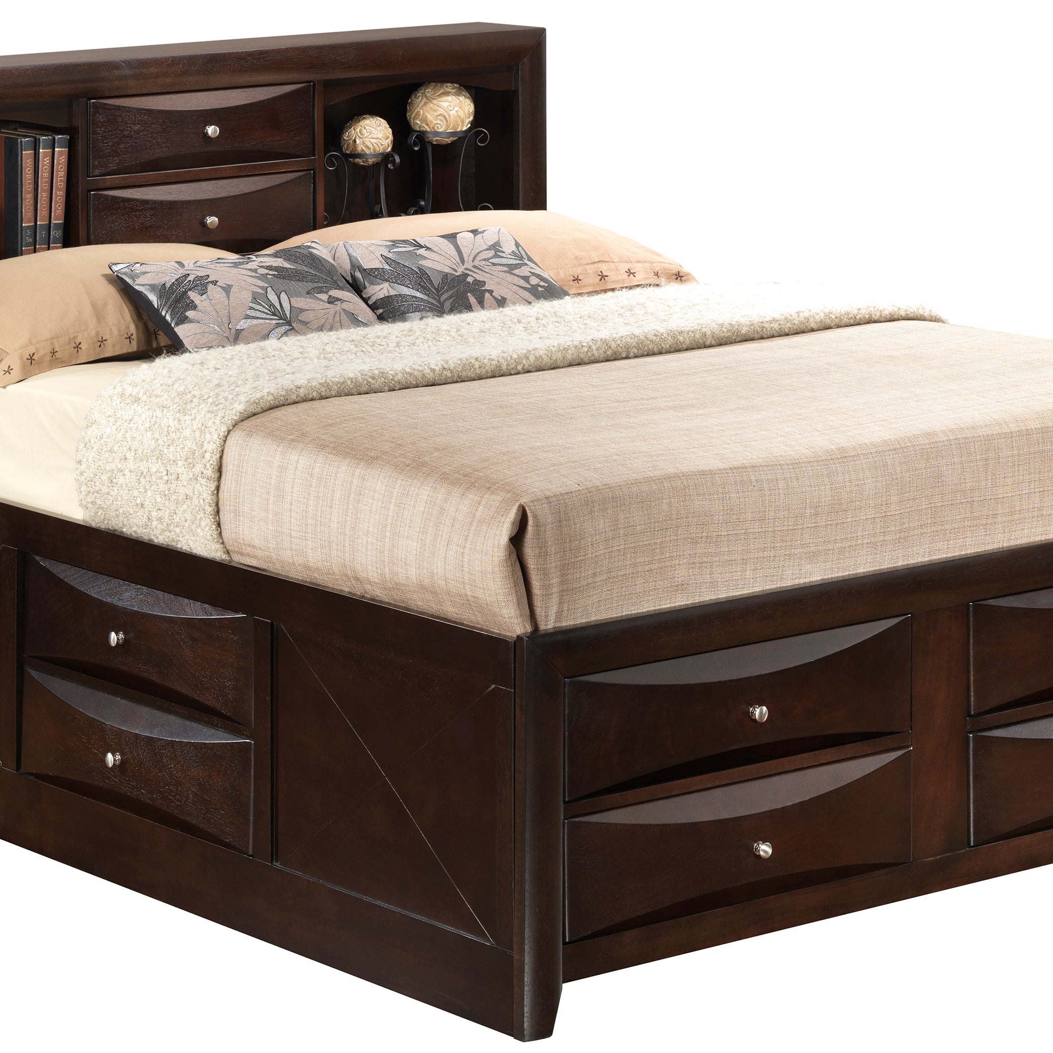 Glory Furniture Marilla G1525G-KSB3 King Storage Bed , Cappuccino--1