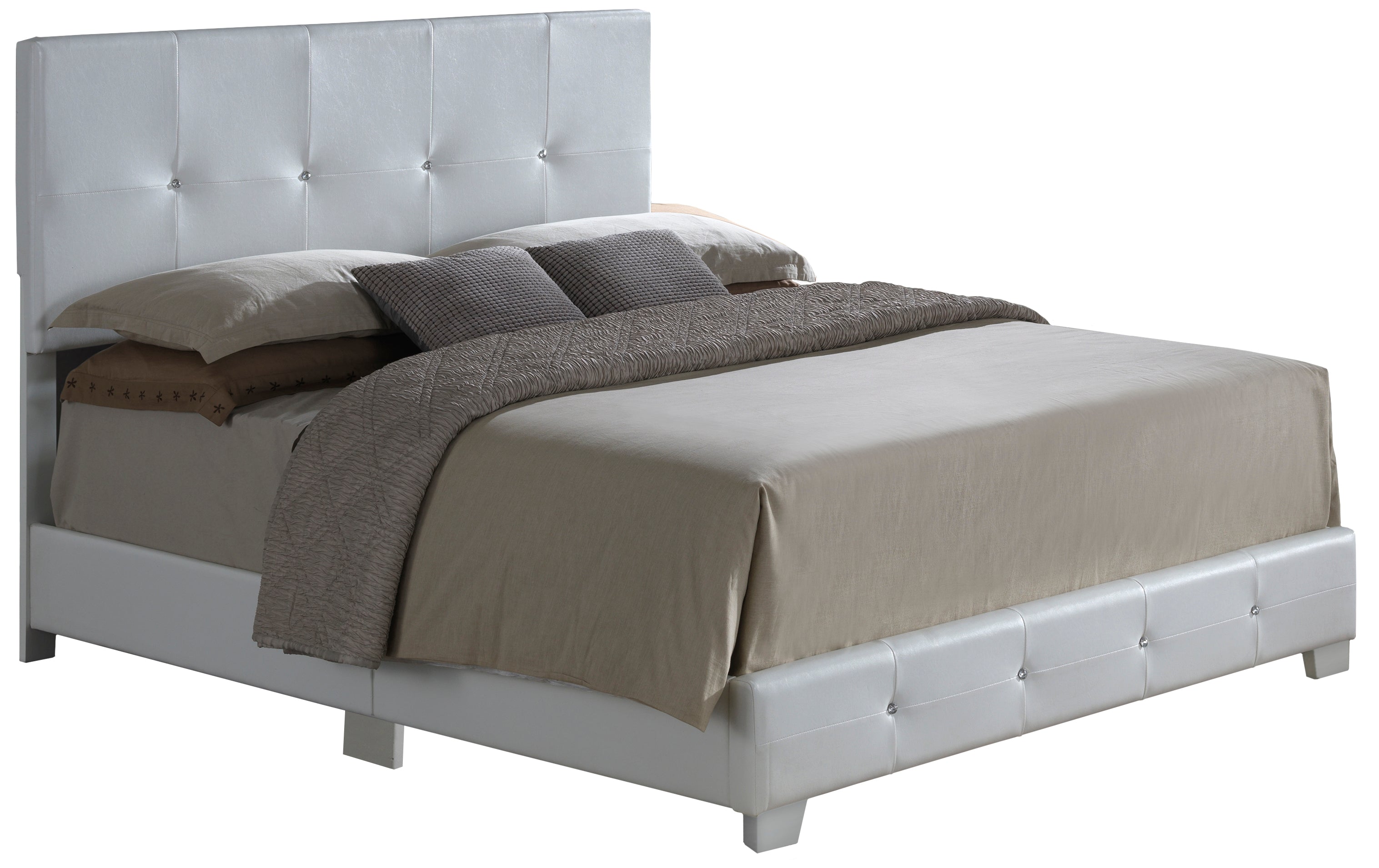 Glory Furniture Nicole G2577-QB-UP Queen  Bed , WHITE--1