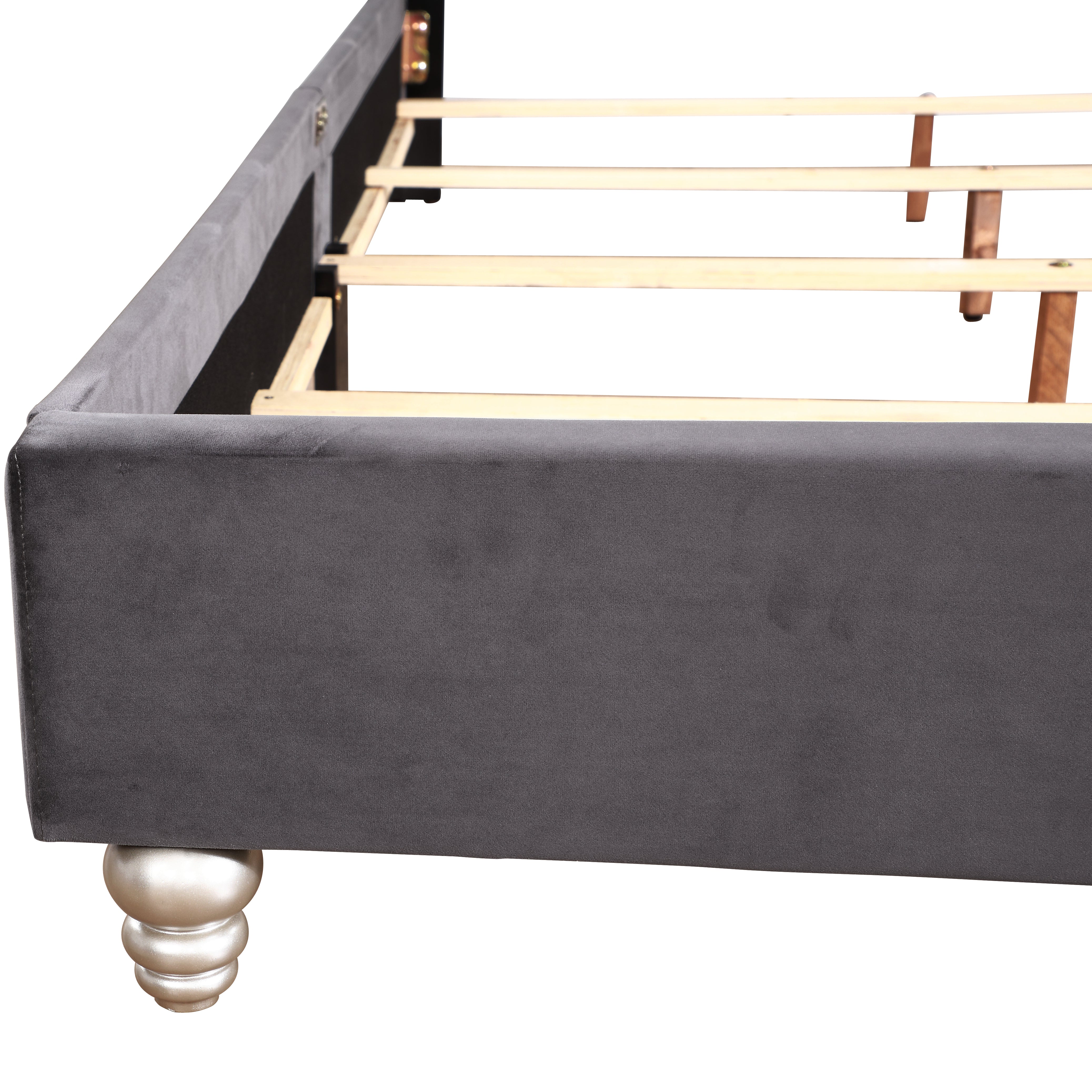 Glory Furniture Joy G1931-QB-UP Queen Upholstered Bed , GRAY--2