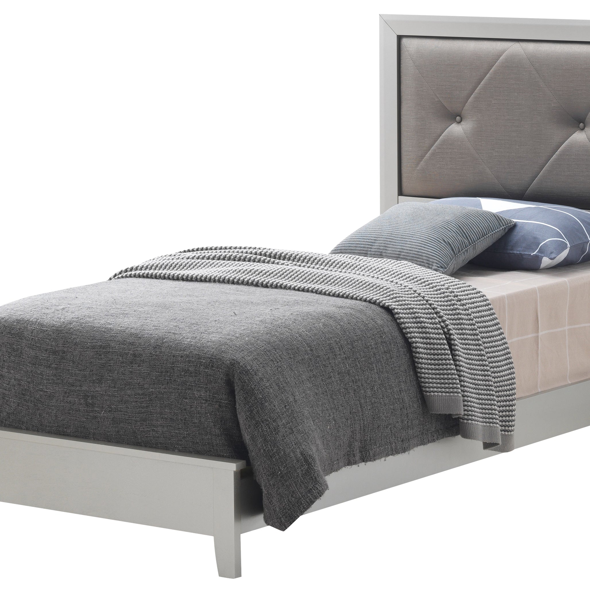 Glory Furniture Primo G1333A-TB Twin Bed , Silver Champagne--1