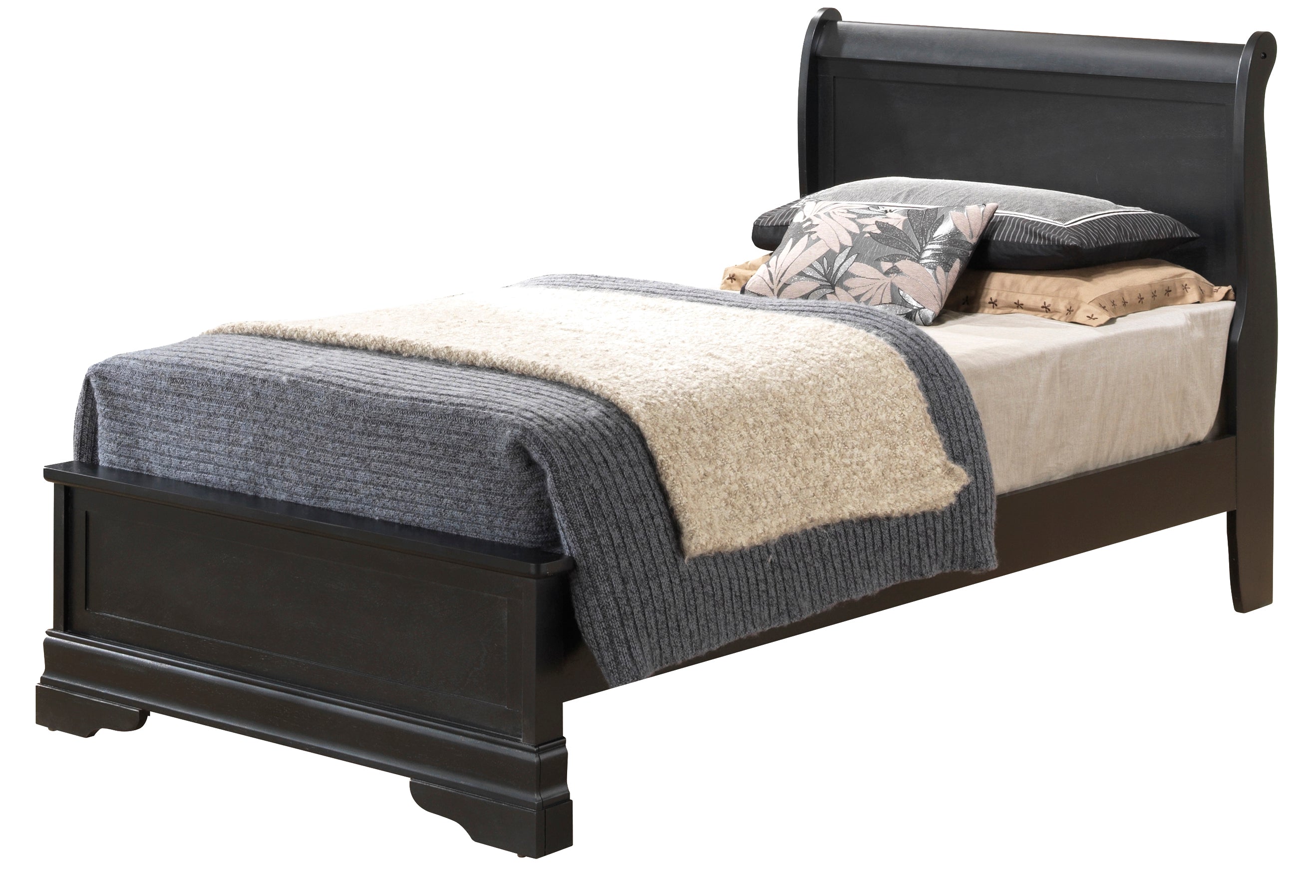 Glory Furniture Louis Phillipe G3150E-TB3 Twin  Bed , Black--1