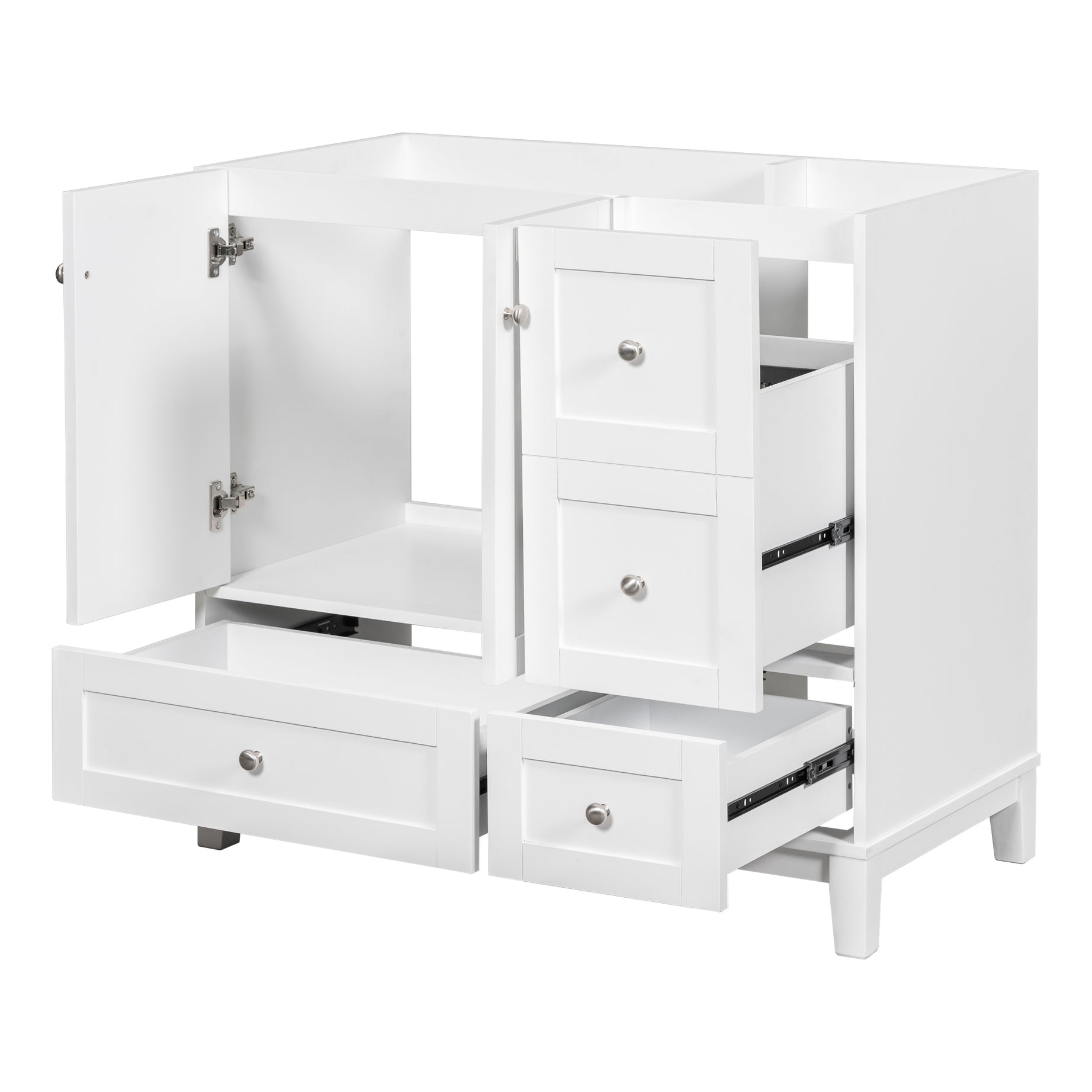 [Cabinet Only] 36" Bathroom vanity, white(Sink not included)--1