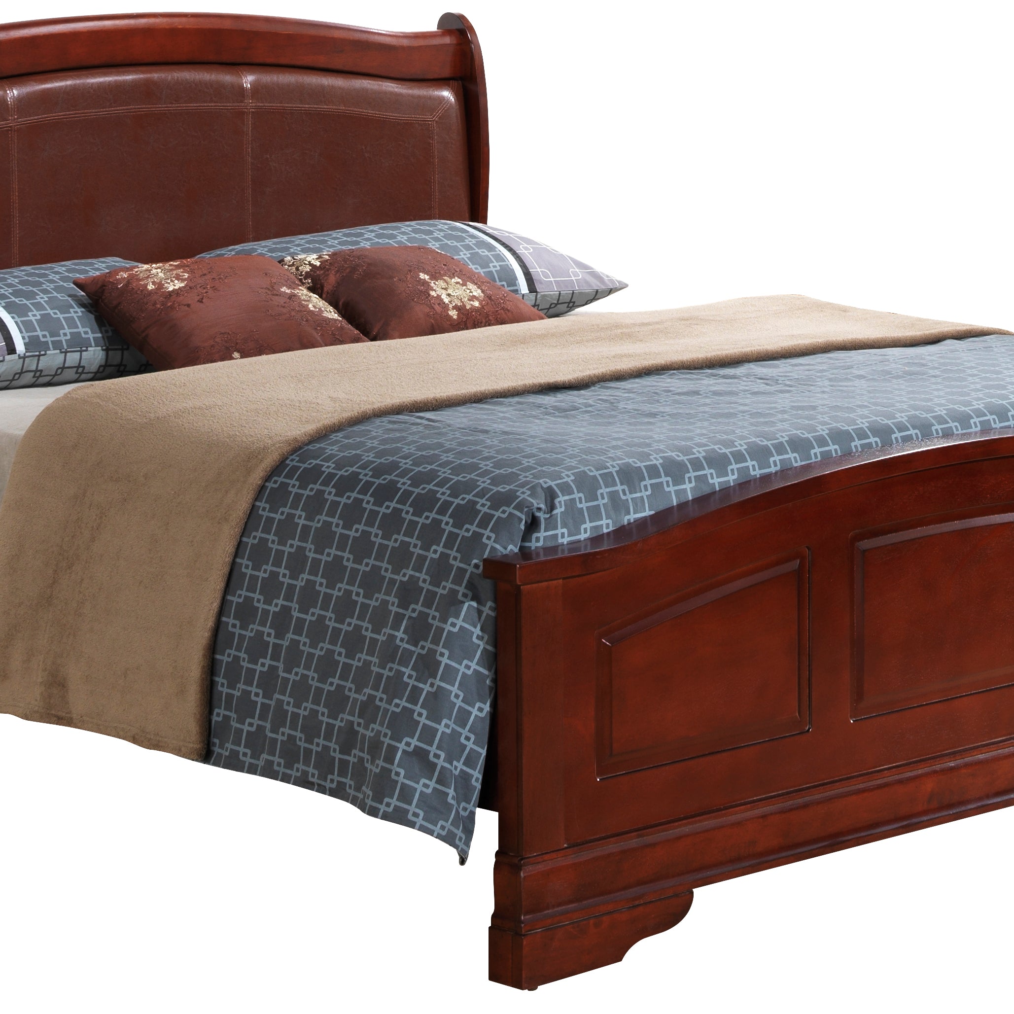 Glory Furniture Louis Phillipe G3100C-QB2 Queen  Bed , Cherry--1