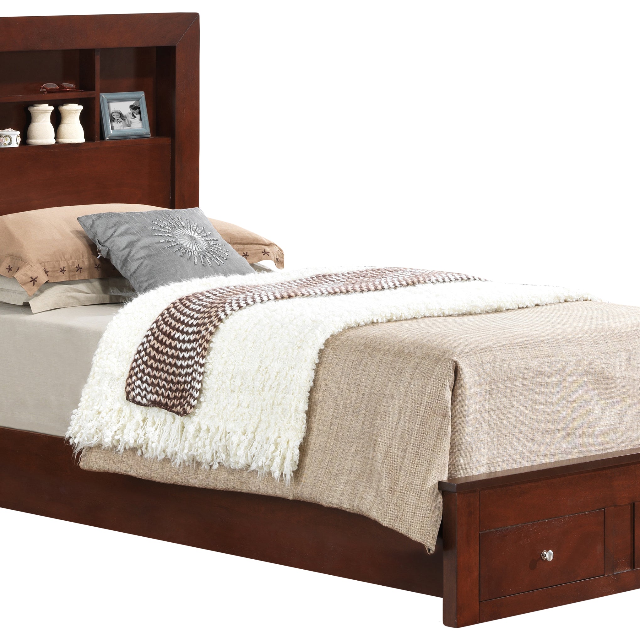 Glory Furniture Burlington G2400D-TSB2 Twin Storage Bed , Cherry--1