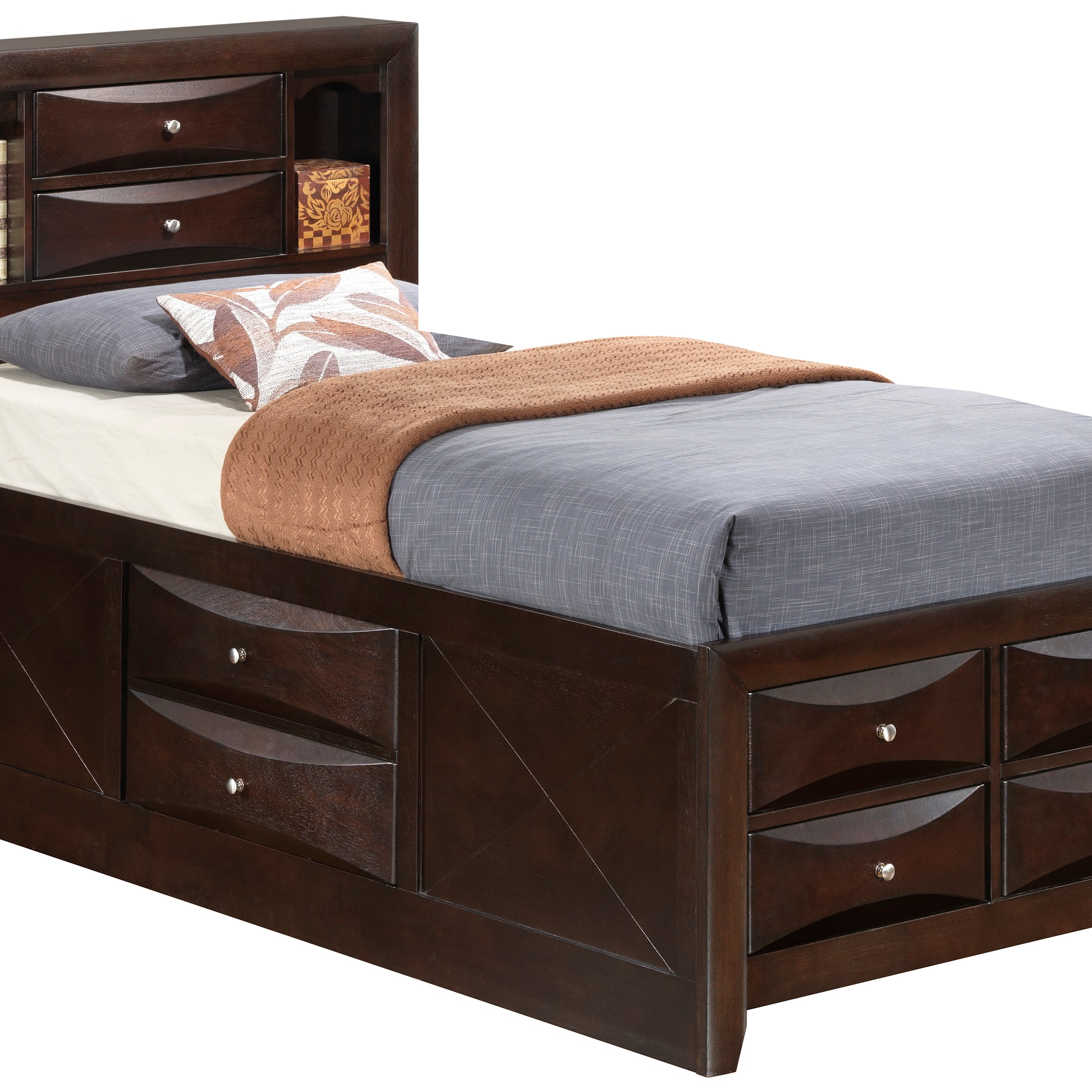 Glory Furniture Marilla G1525G-TSB3 Twin Storage Bed , Cappuccino--1