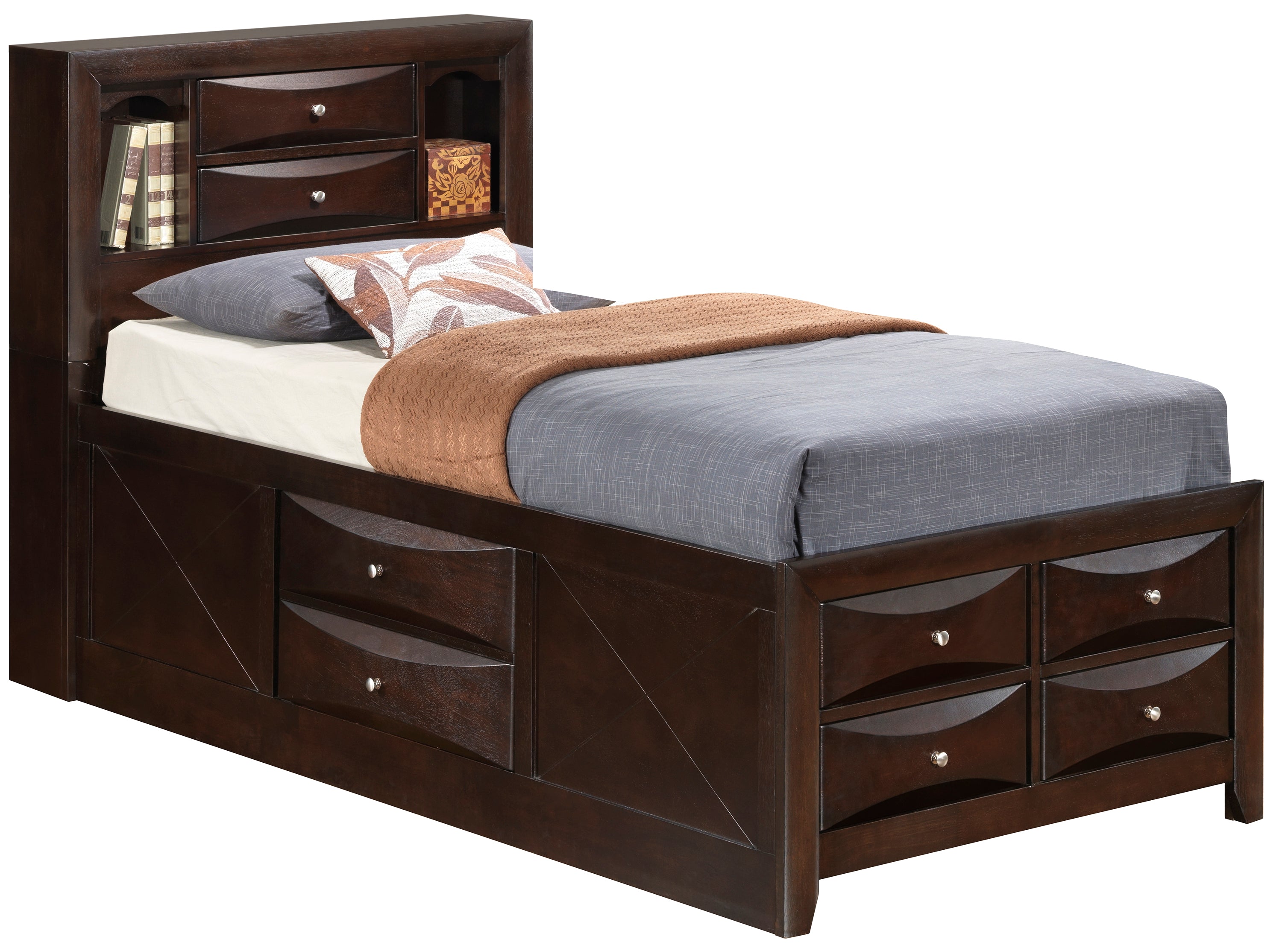 Glory Furniture Marilla G1525G-TSB3 Twin Storage Bed , Cappuccino--1