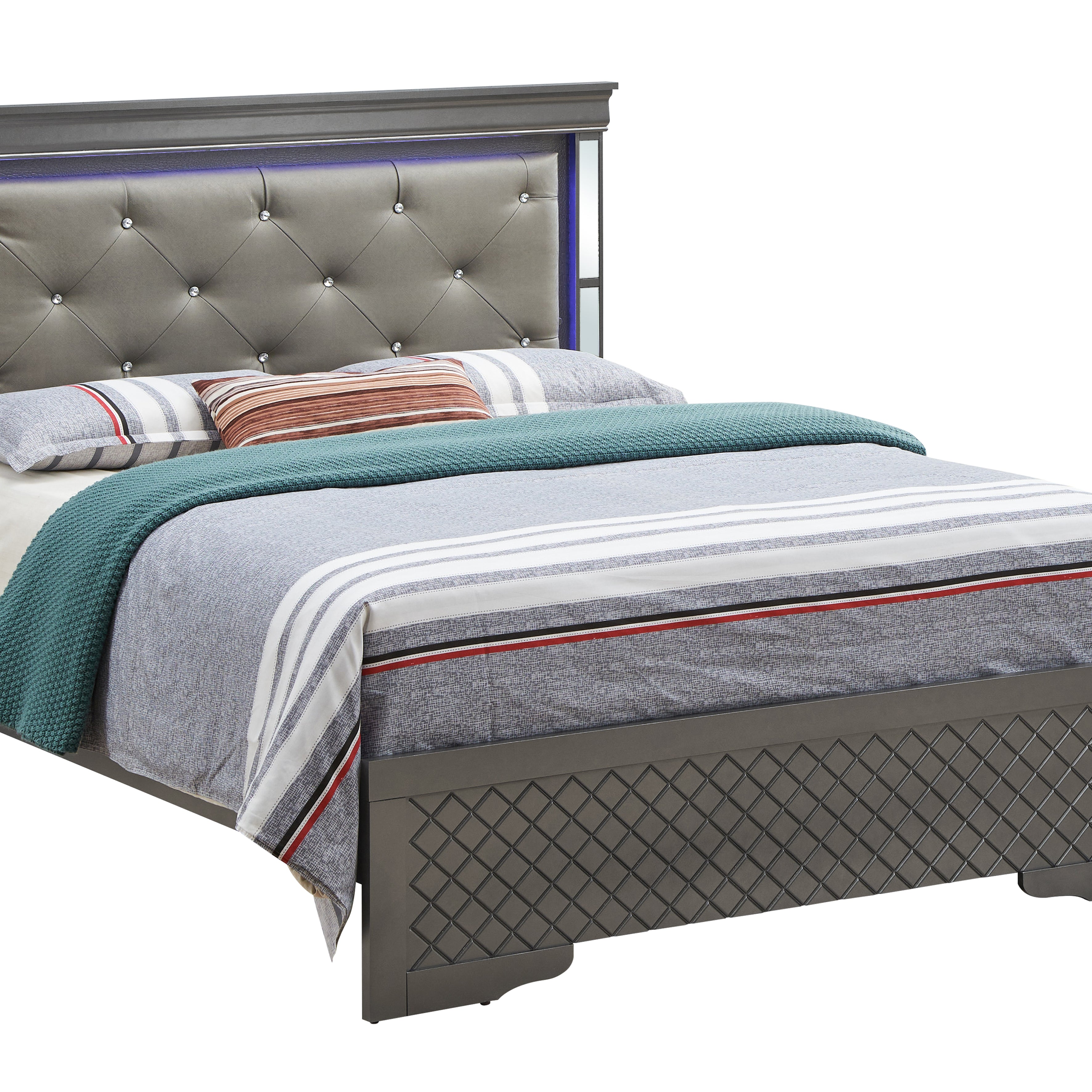 Glory Furniture Verona G6702C-KB3 King Bed , Metalic Black--1