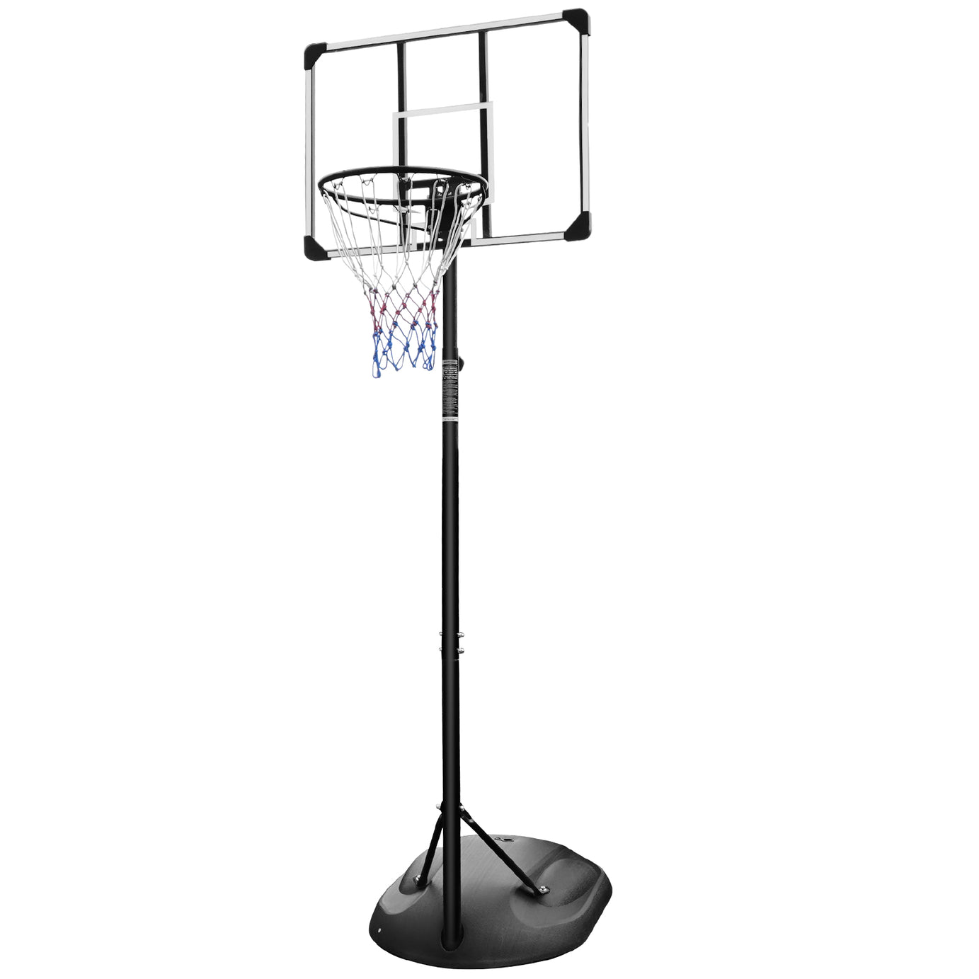 Portable Basketball Hoop System Stand Height Adjustable 7.5ft - 9.2ft with 32 Inch Backboard and Wheels for Youth Adults Indoor Outdoor Basketball Goal--1