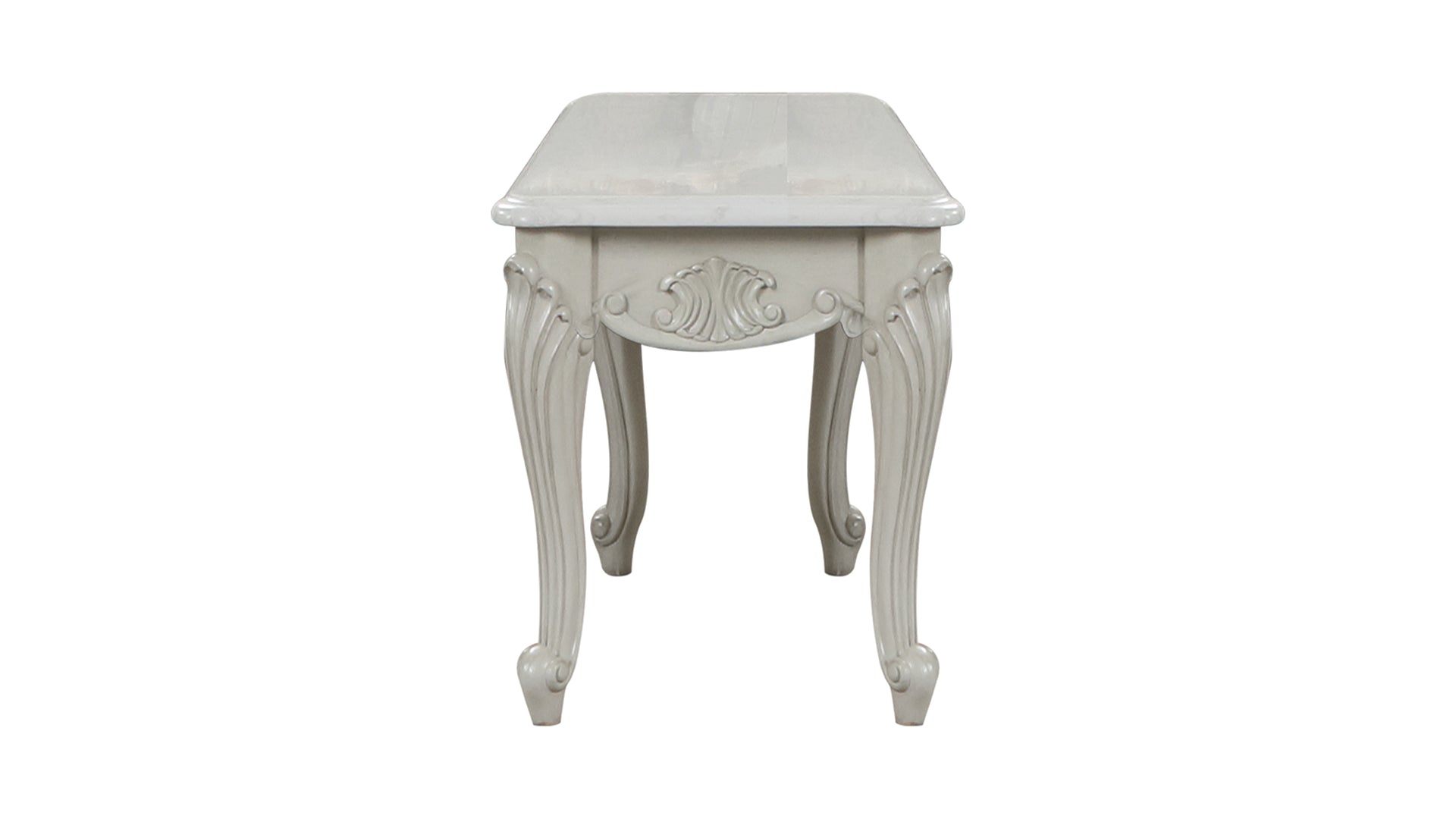 Tuscan Traditional Style End Table made with wood in Silver--1