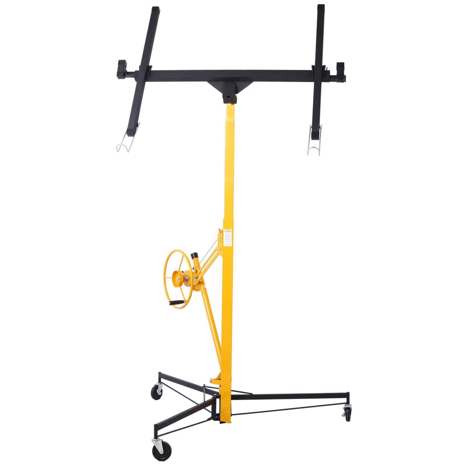 Drywall Lift Panel 11' Lift Drywall Panel Hoist Jack Lifter, BLACK+YELLOW--1