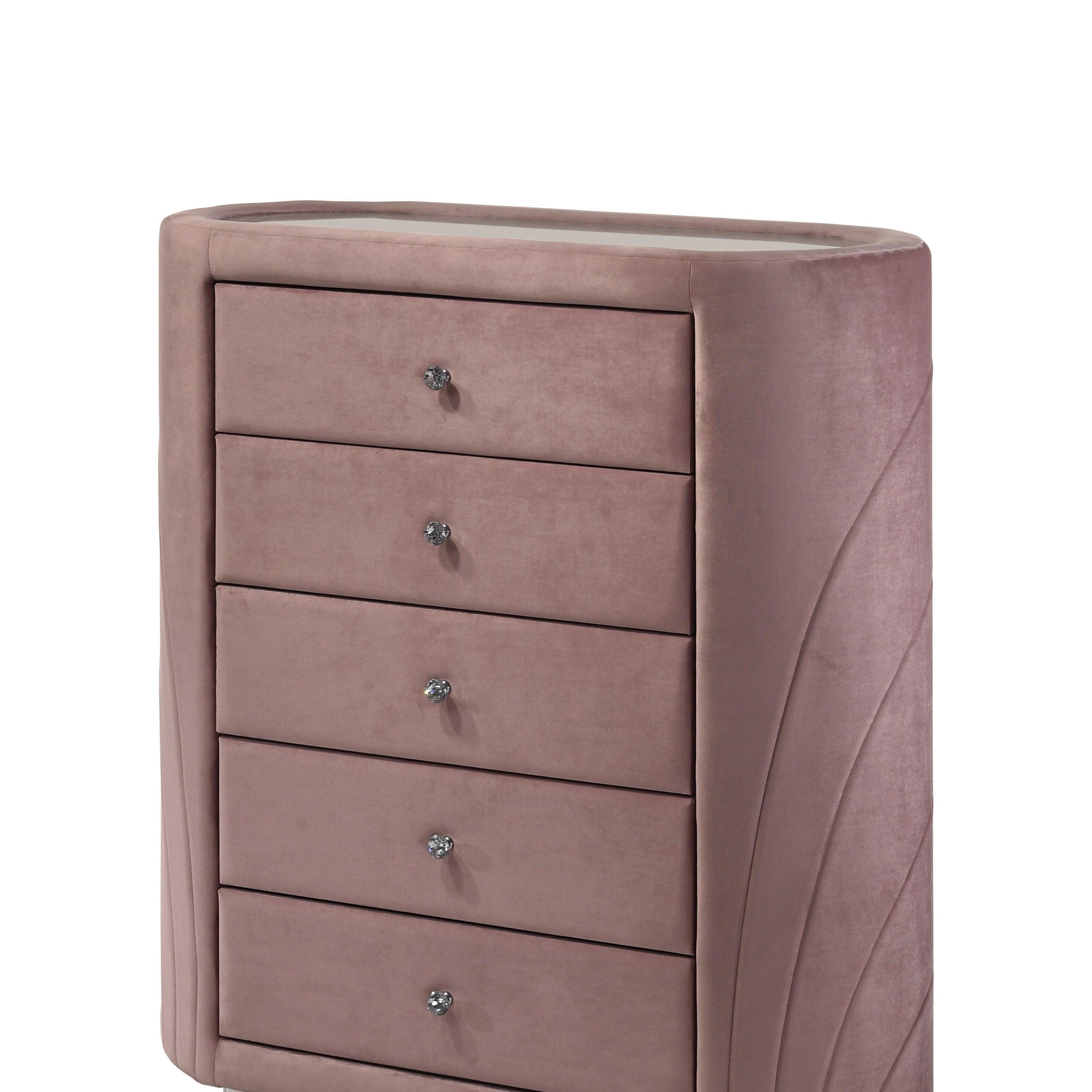 ACME Salonia Chest, Pink Velvet BD01187--1