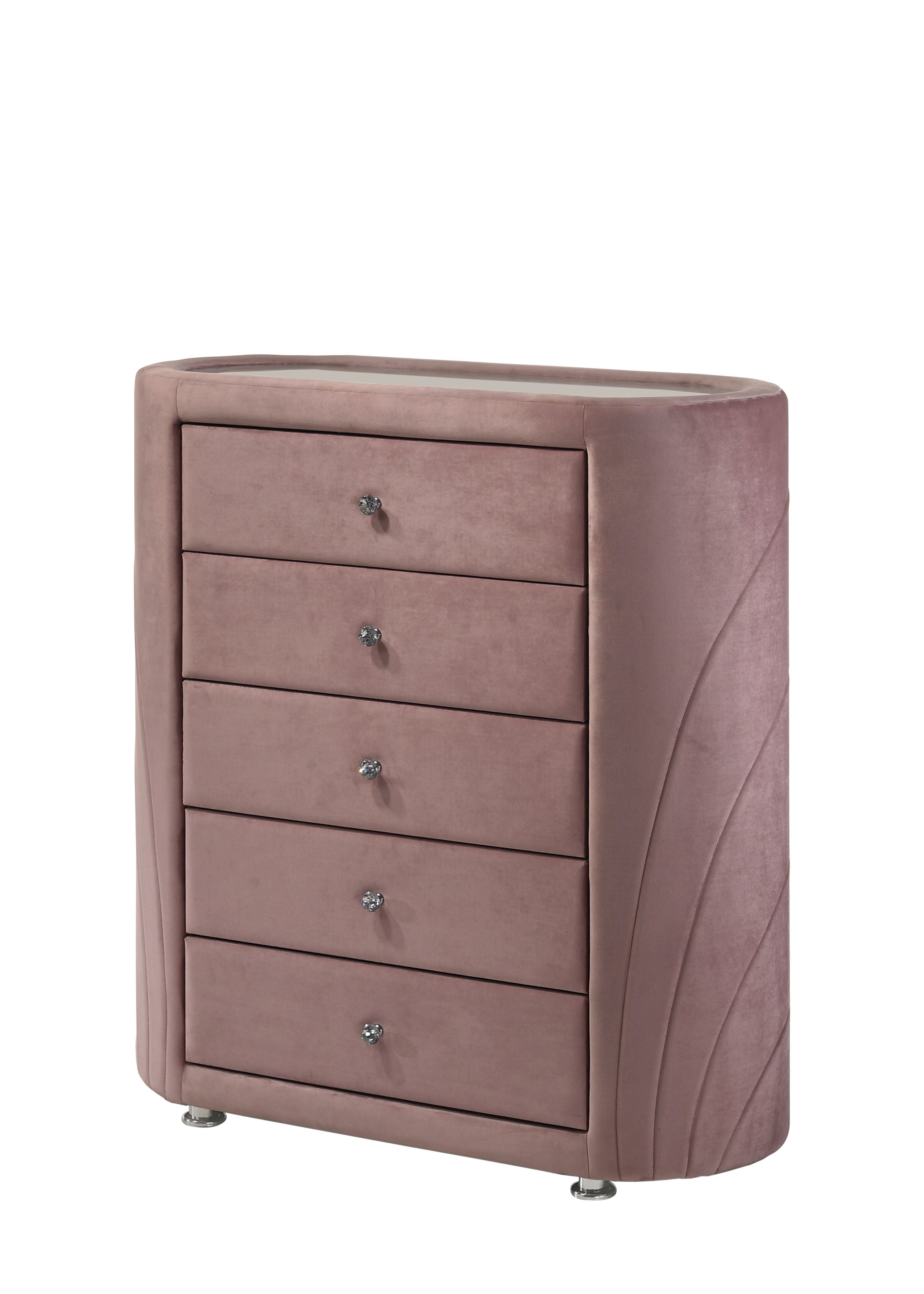 ACME Salonia Chest, Pink Velvet BD01187--1