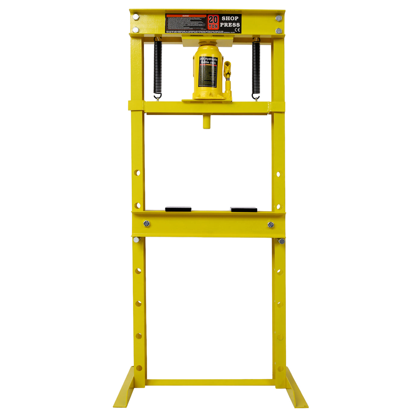 20 Ton Bottle Jack Shop Press, Bend, Straighten, or Press Parts, Install Bearings, U-Joints, Bushings, Ball Joints, and Pulleys,yellow--1