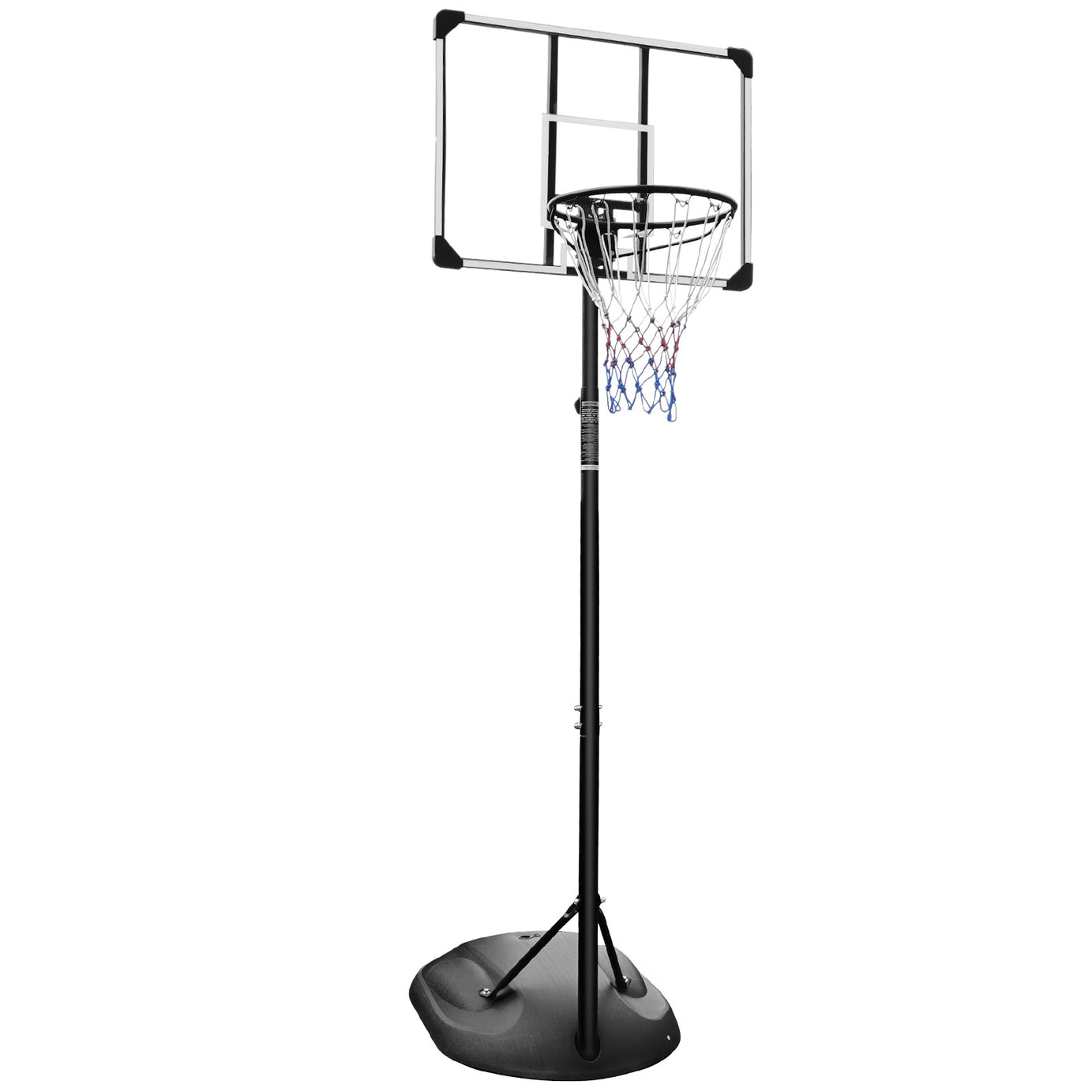 Portable Basketball Hoop Adjustable 7.5ft - 9.2ft with 32 Inch Backboard for Youth Adults Indoor Outdoor Basketball Goal White--1