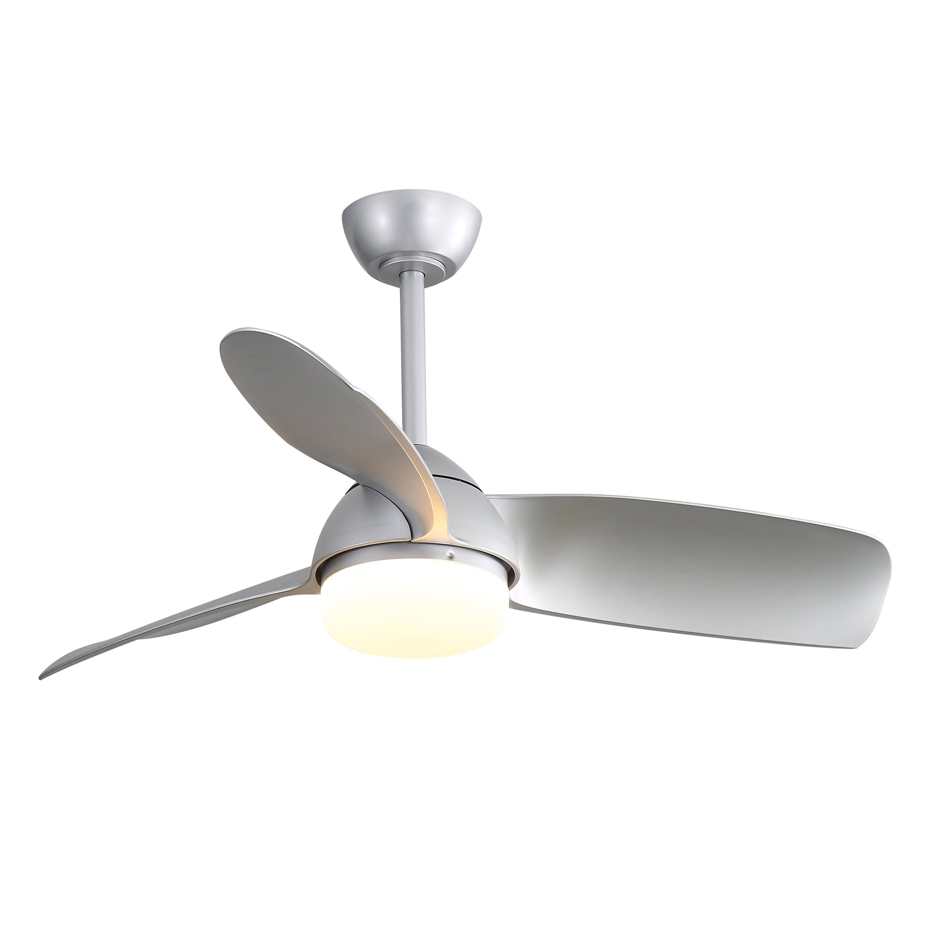 42 Inch Modern ABS Ceiling Fan With 6 Speed Remote Control Dimmable Reversible DC Motor With Light--1