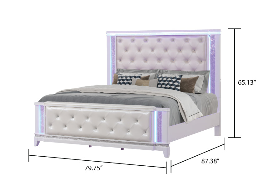 Opium King Bed in Milky White--4