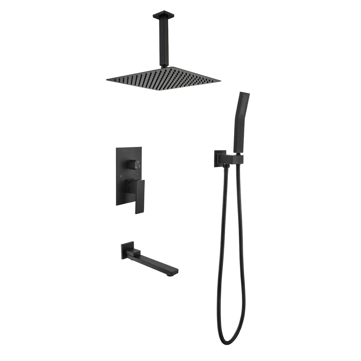 16" Shower Head System Ceiling Mounted Shower--1