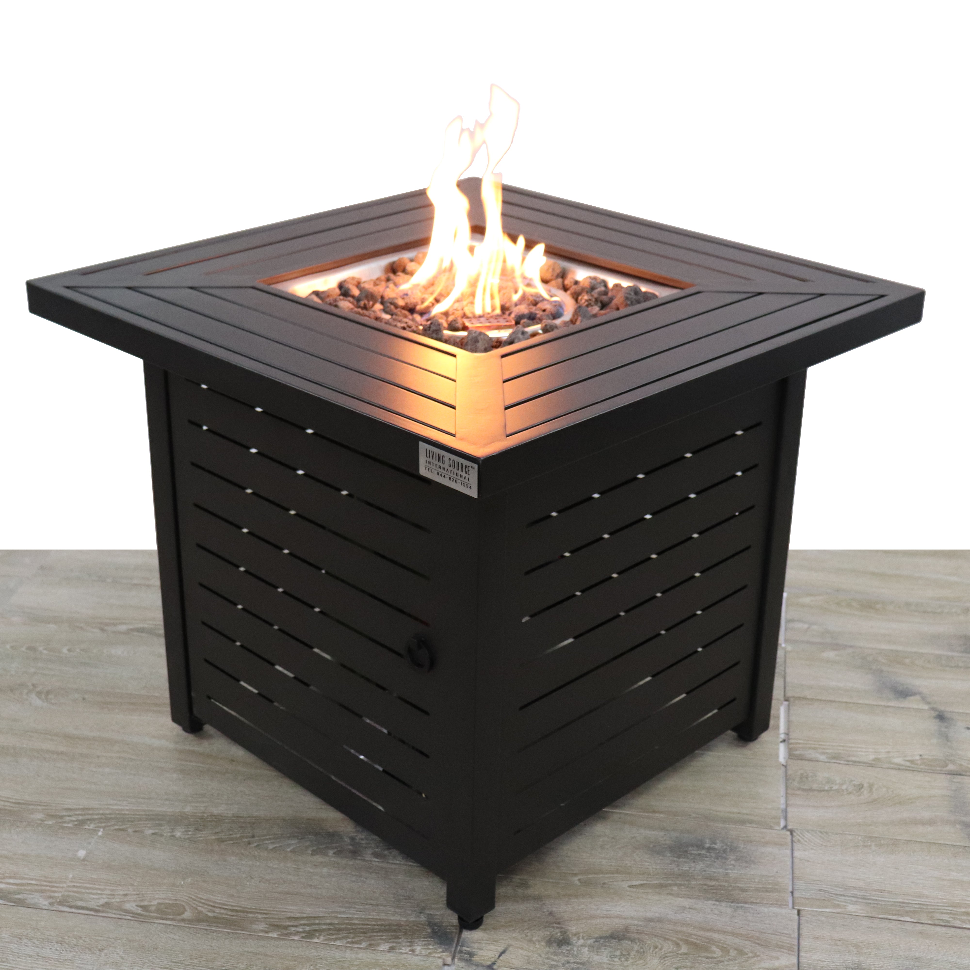 25" H x 30" W Steel Propane/Natural Gas Fire Pit Table--1