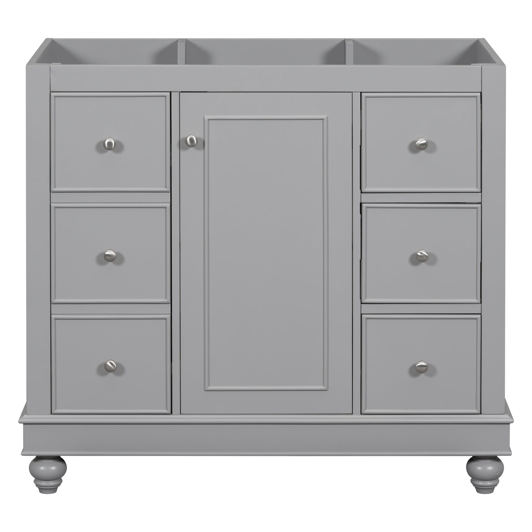 [Cabinet Only] 36" Gray Bathroom vanity(Sink not included)--1