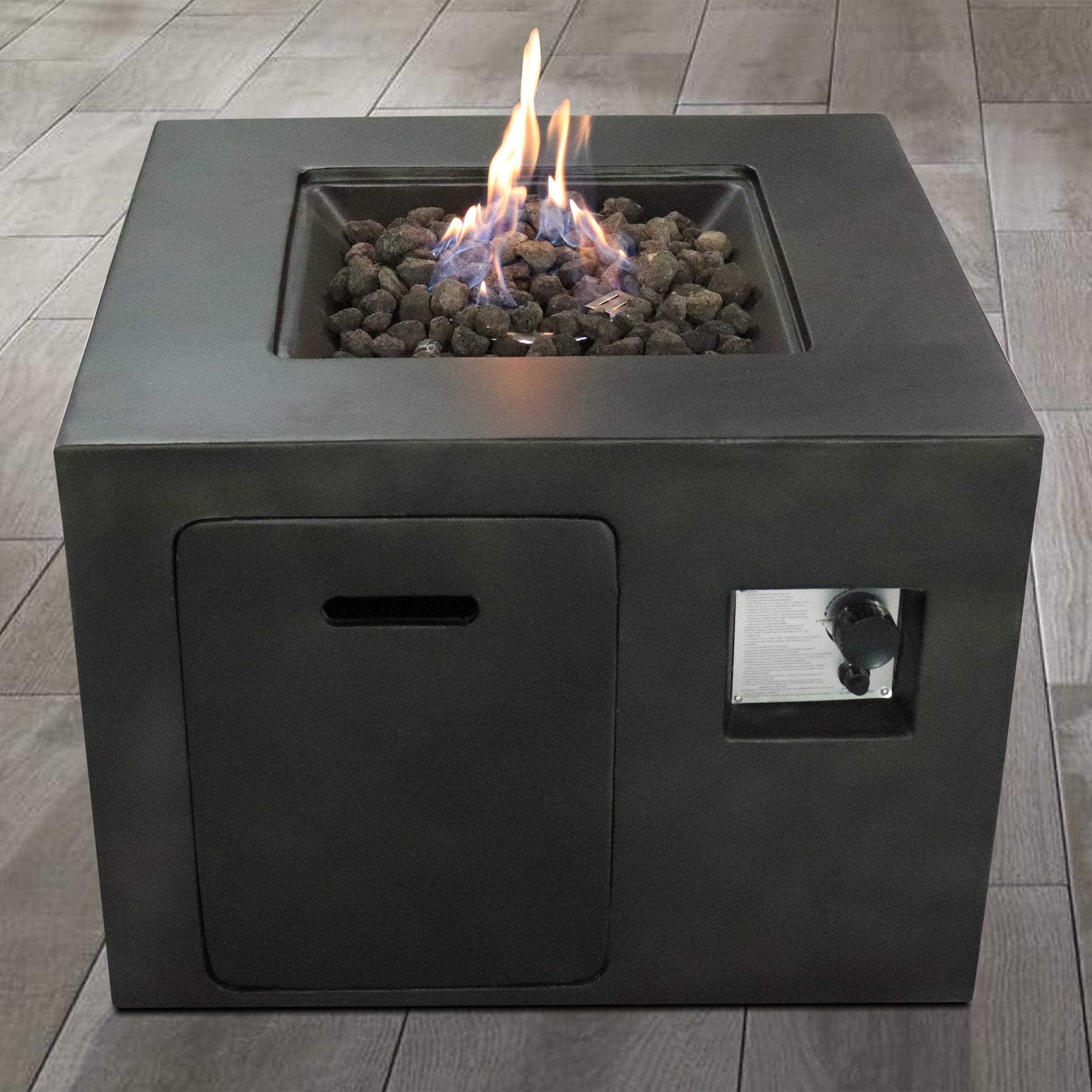 24'' H x 30'' W Concrete Outdoor Fire pit (Charcoal)--1